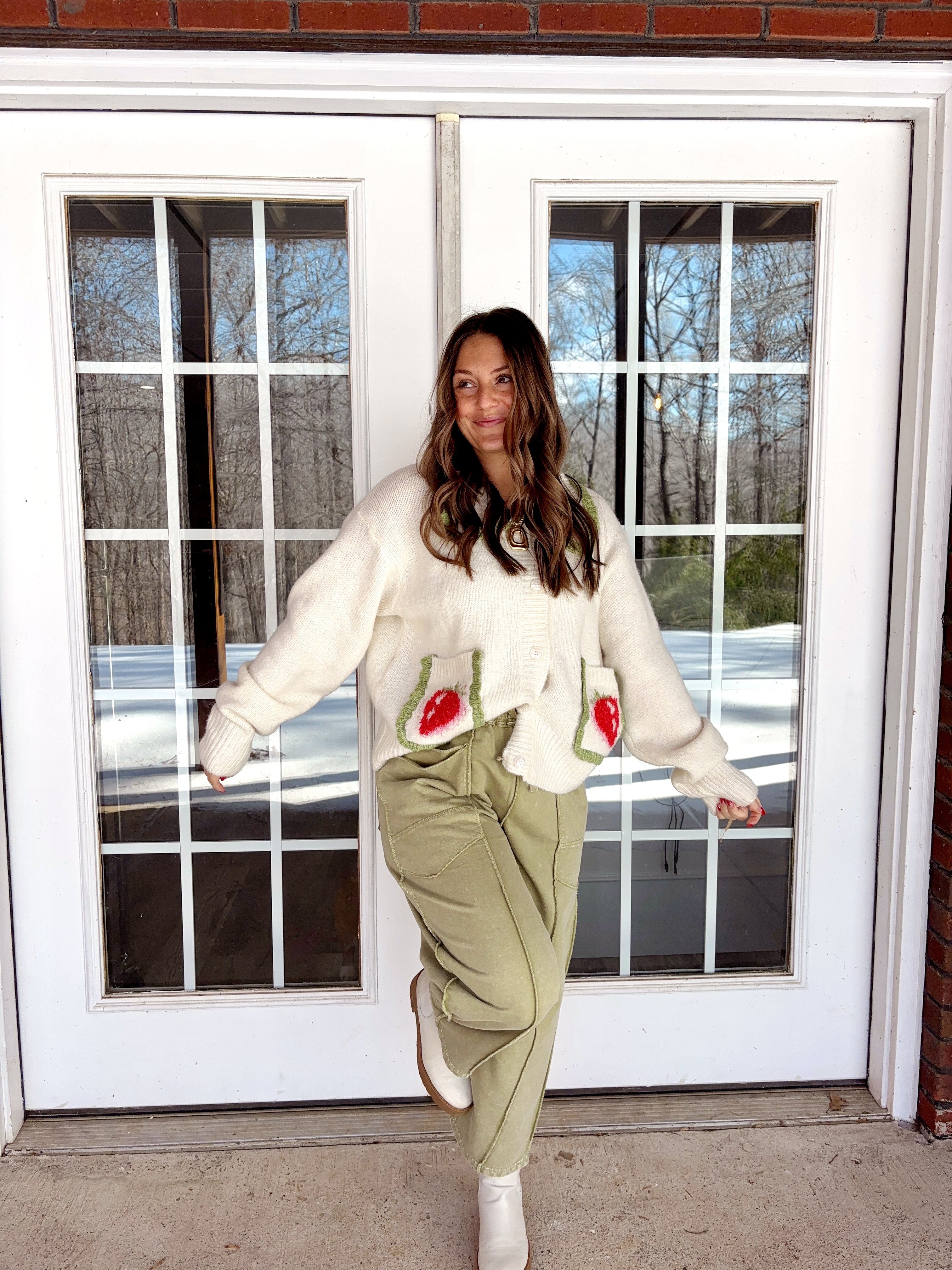 Strawberry Pickin’ Knit Cardi