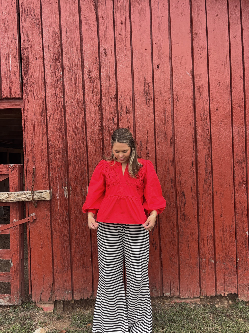 Mistletoe Embroidered Blouse