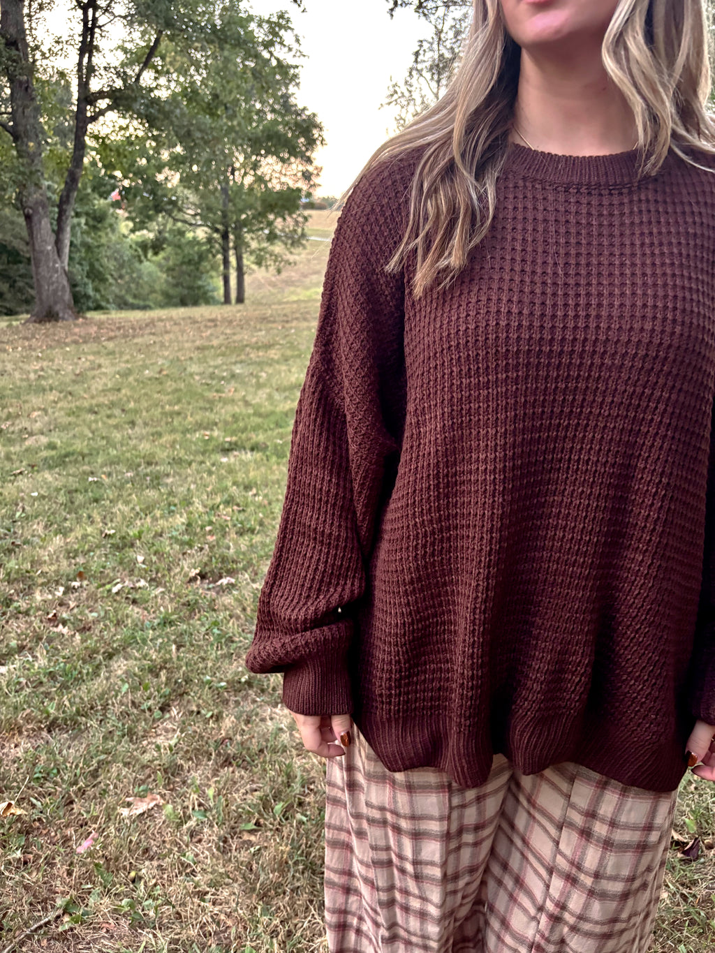 Classic Waffle Knit Sweater