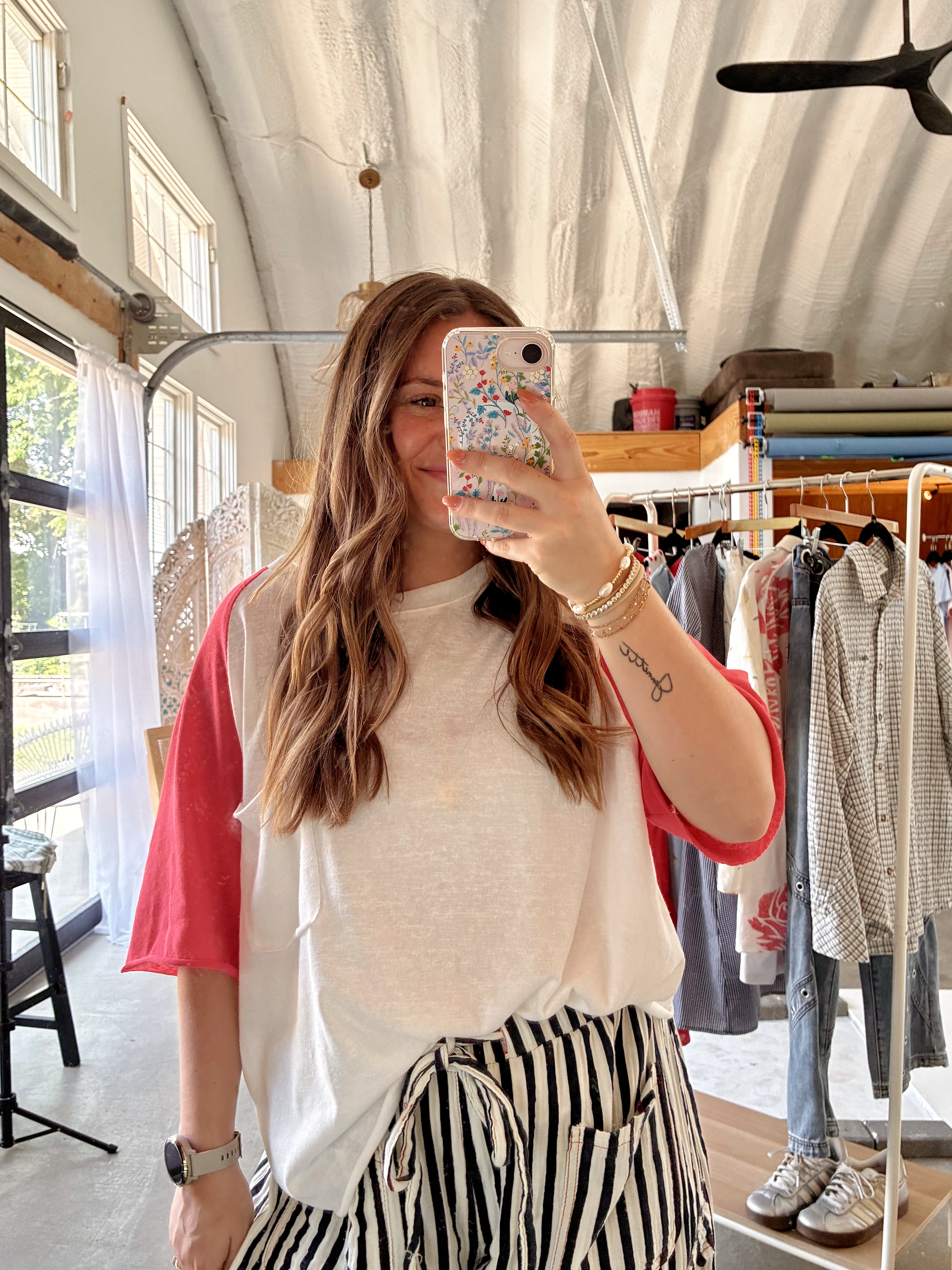 Apple Baseball Tee