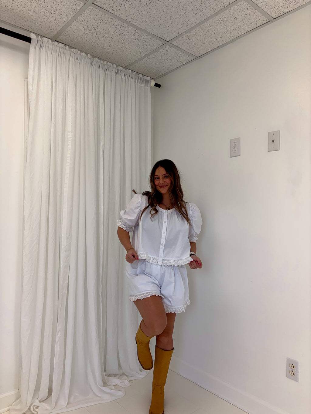 Poplin Lace Trim Set