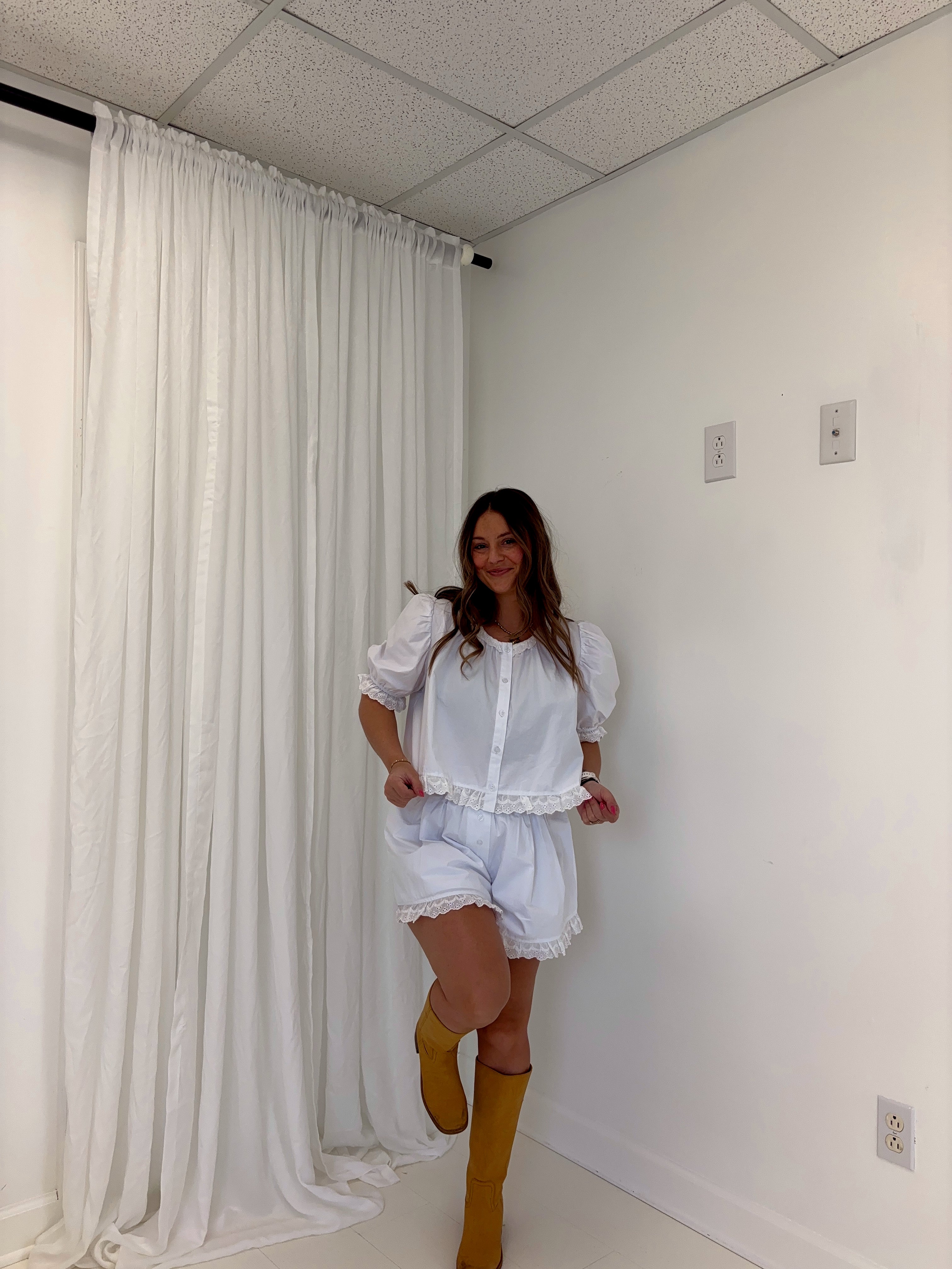 Poplin Lace Trim Set