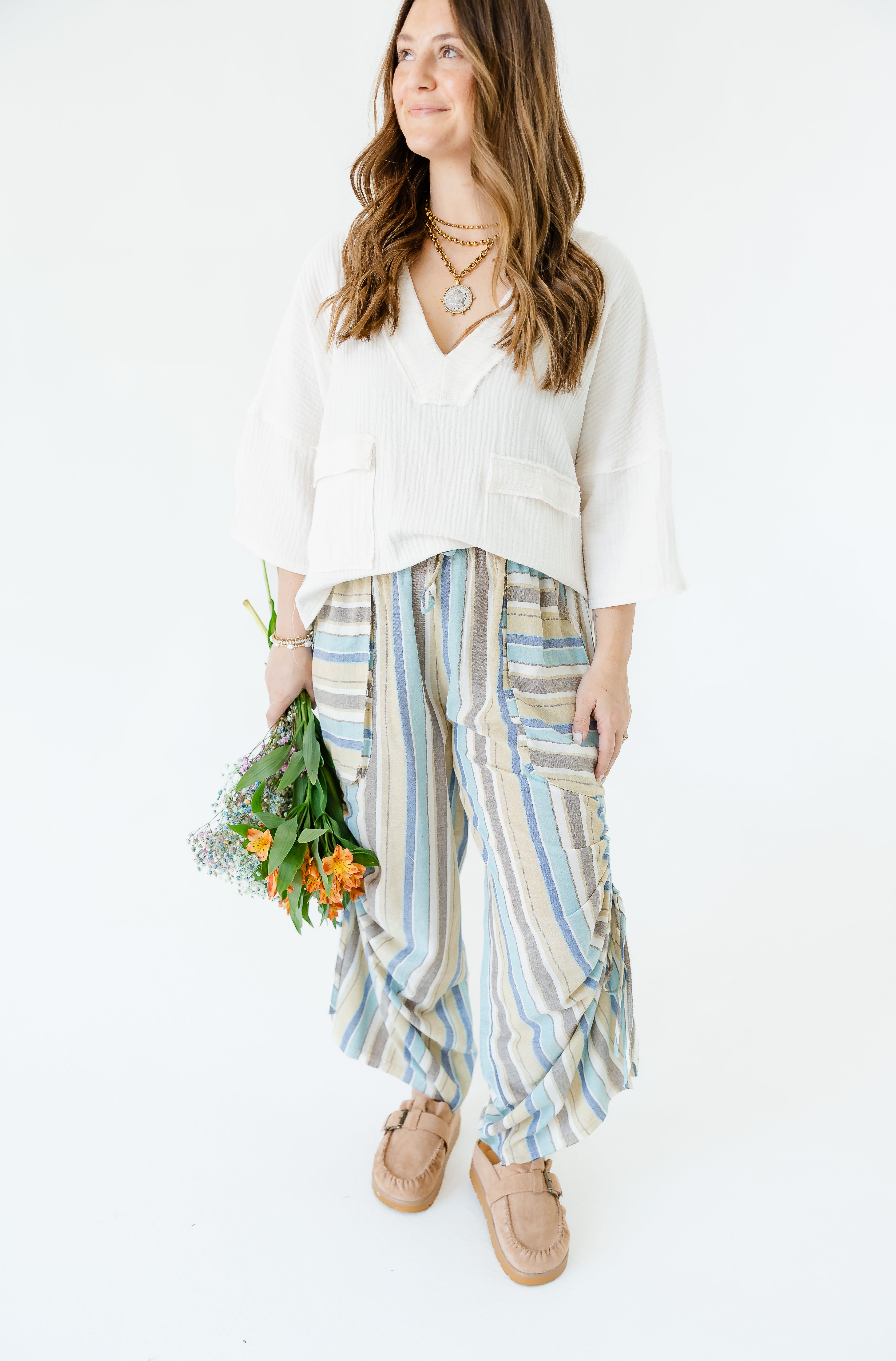 Palmer Striped Pants - Blue