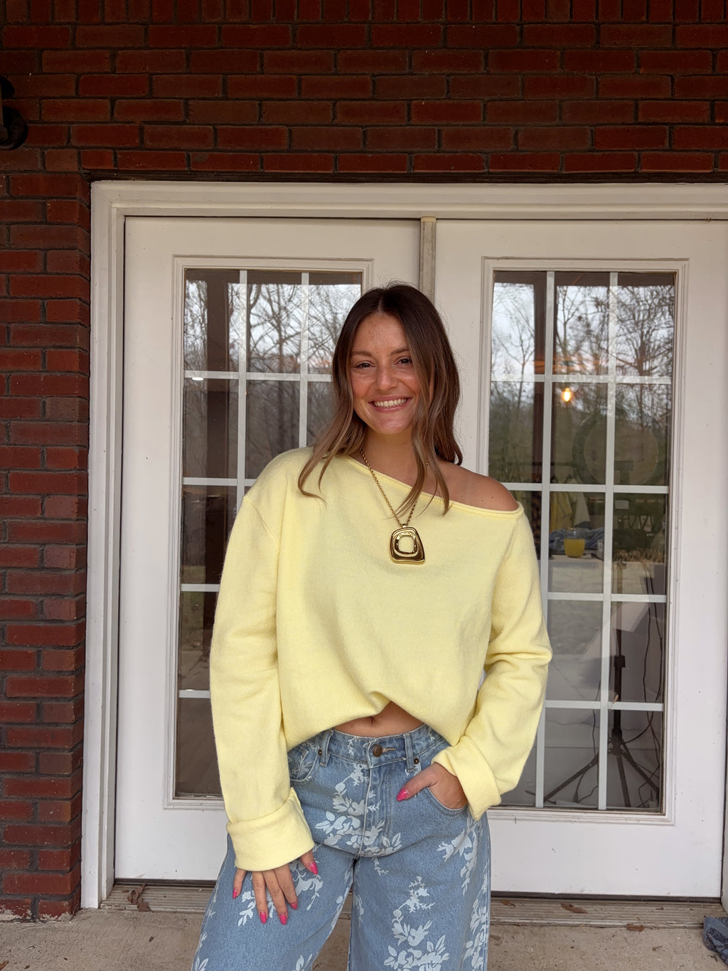 Daisy Off Shoulder Sweater