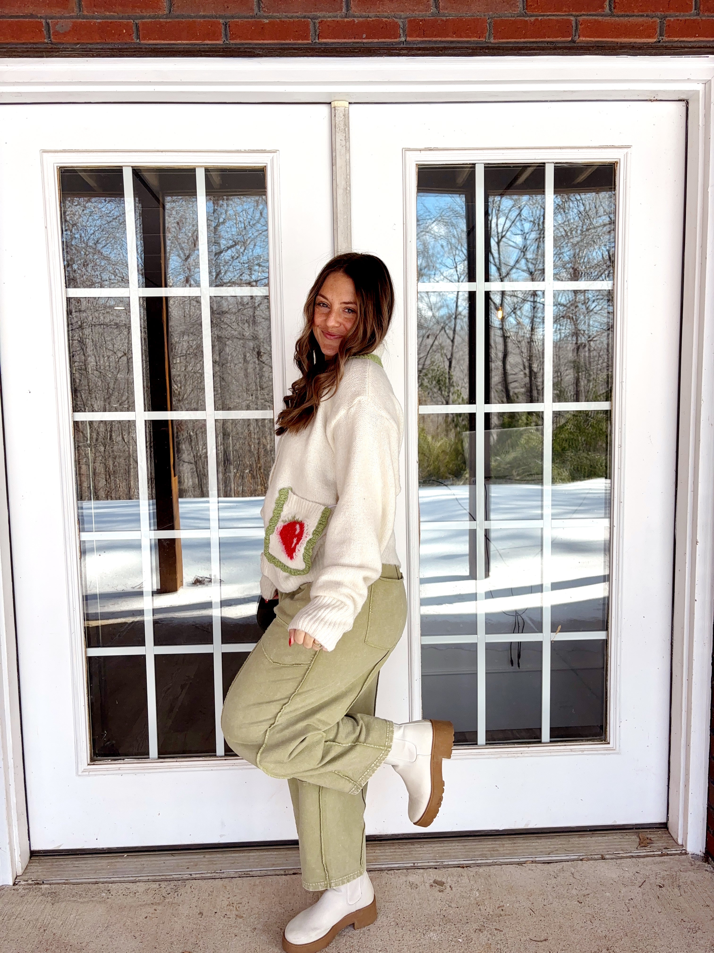 Strawberry Pickin’ Knit Cardi