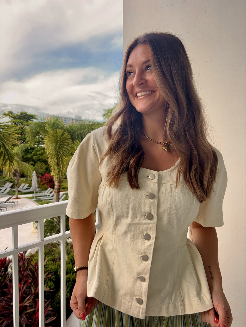 Sand Castle Denim Top