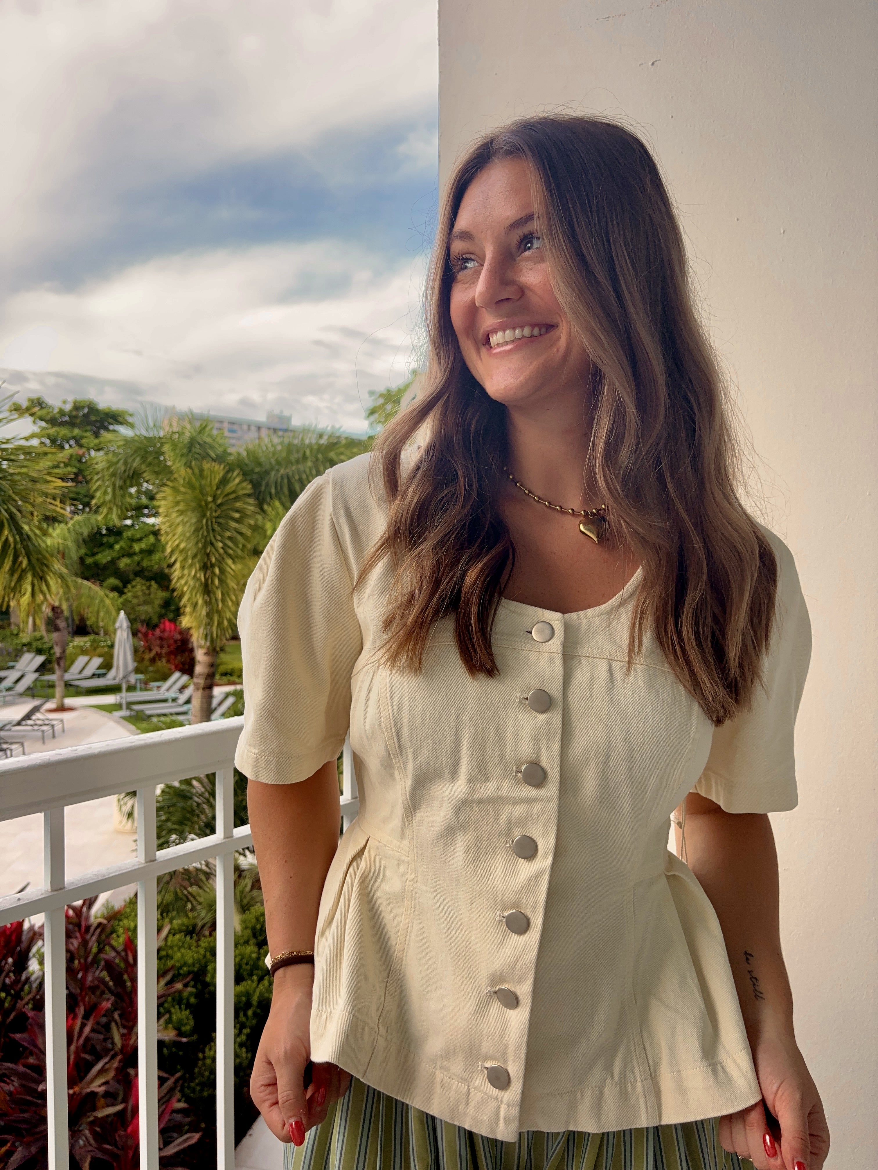 Sand Castle Denim Top