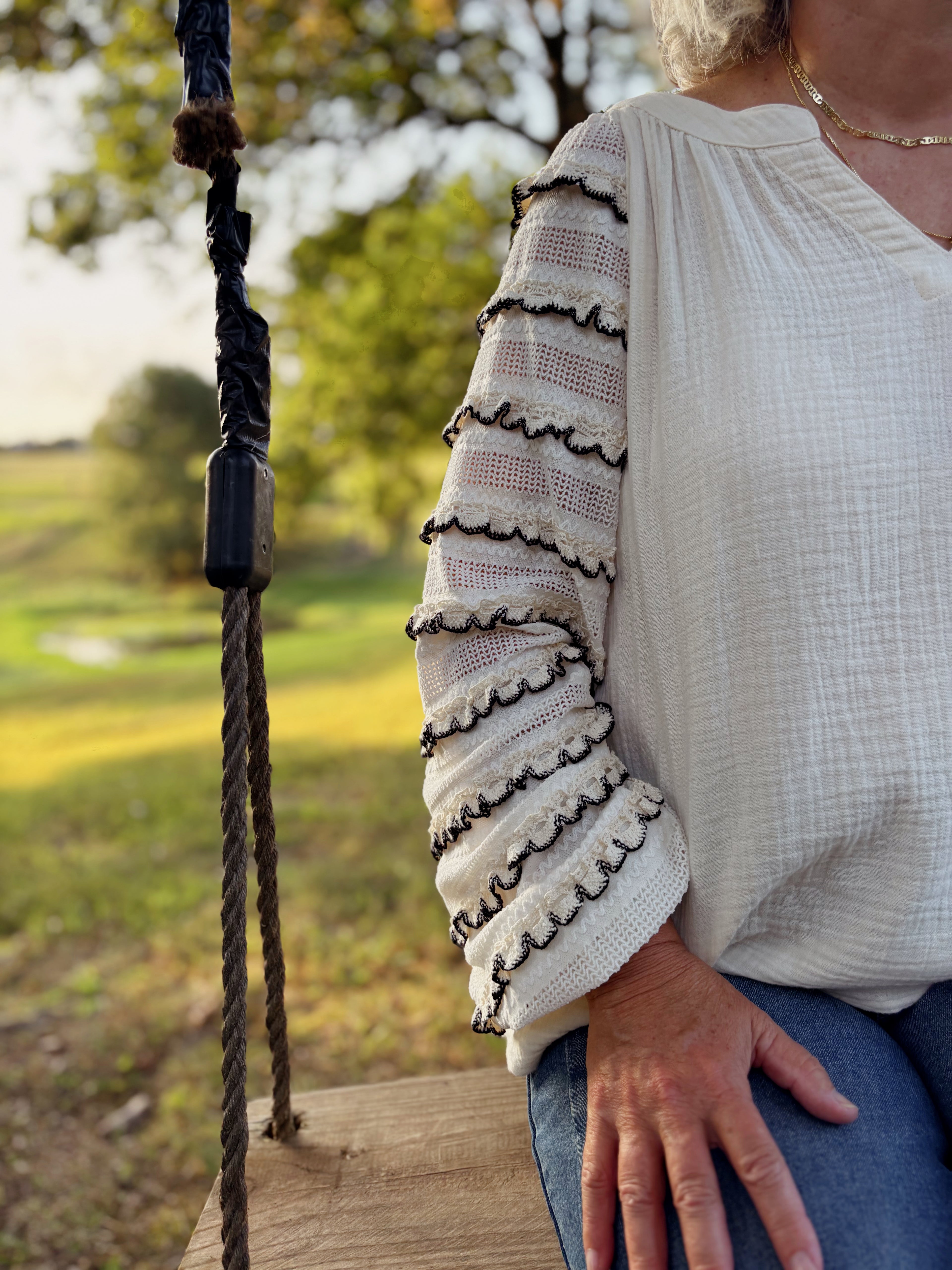 Ruthie Ruffled Sleeve Top