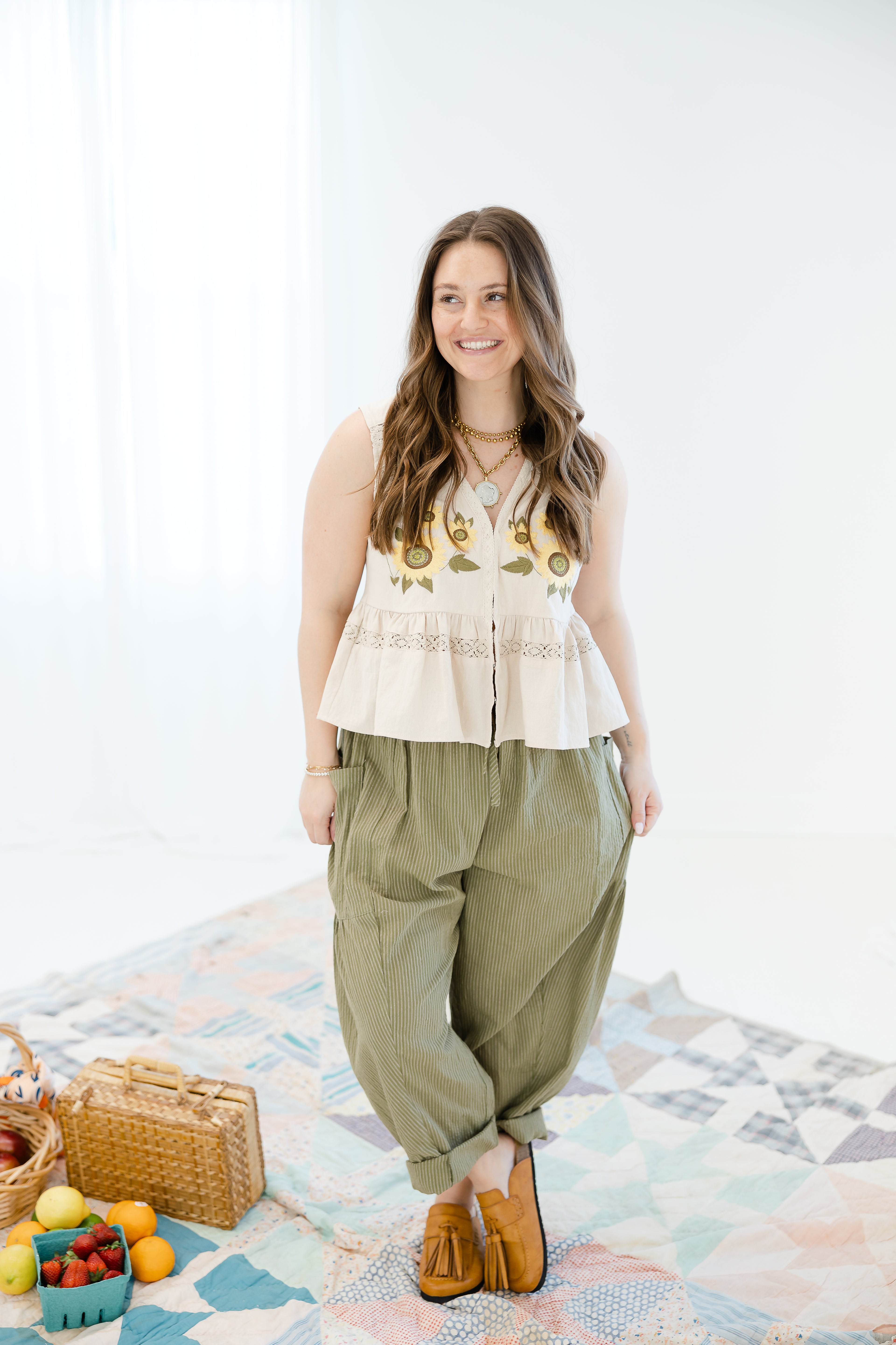 Barefoot Floral Embroidered Vest