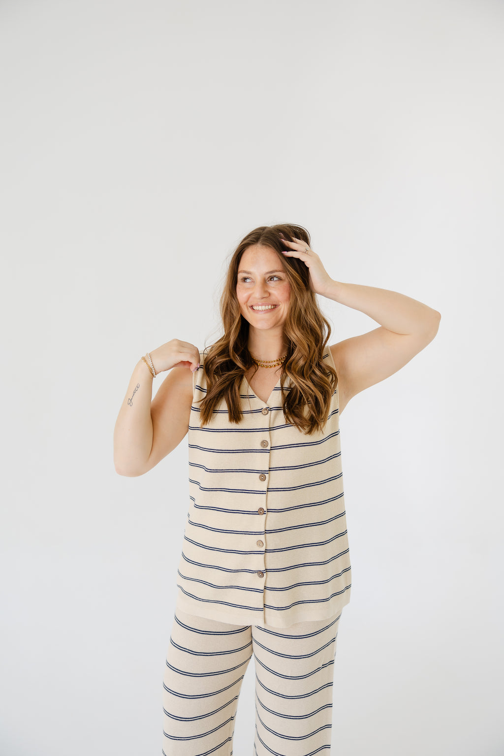 Bayside Striped Knit Set