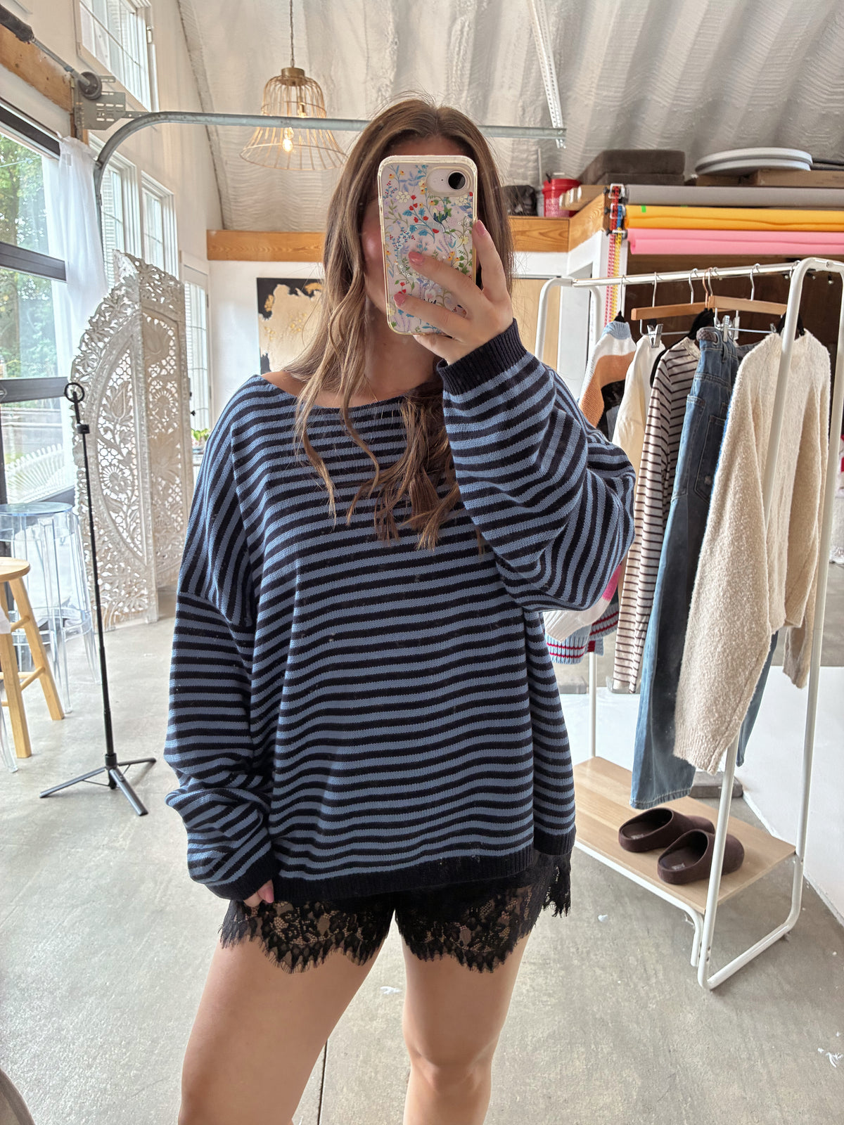 Midnight Striped Sweater