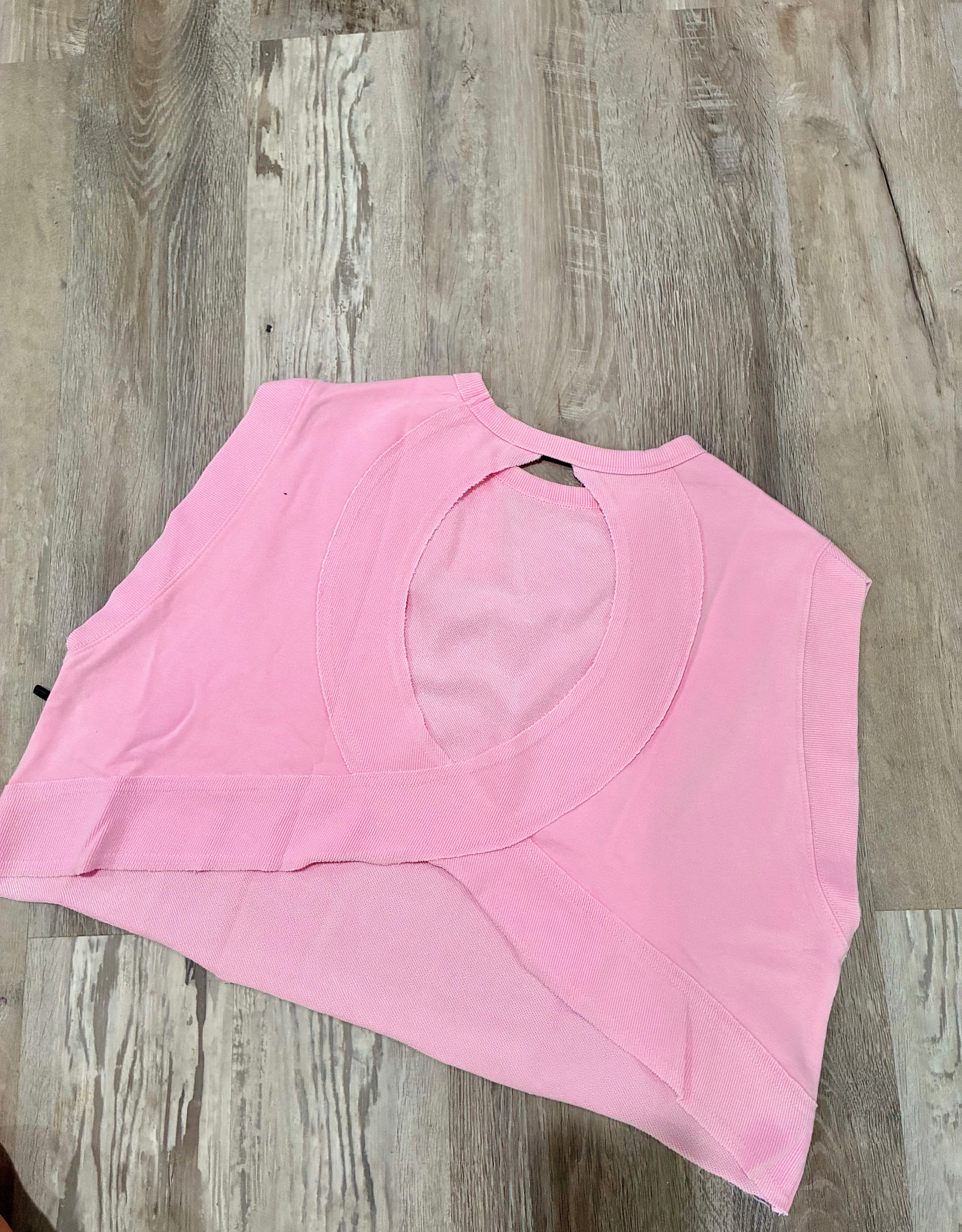 Pink Open Back Top