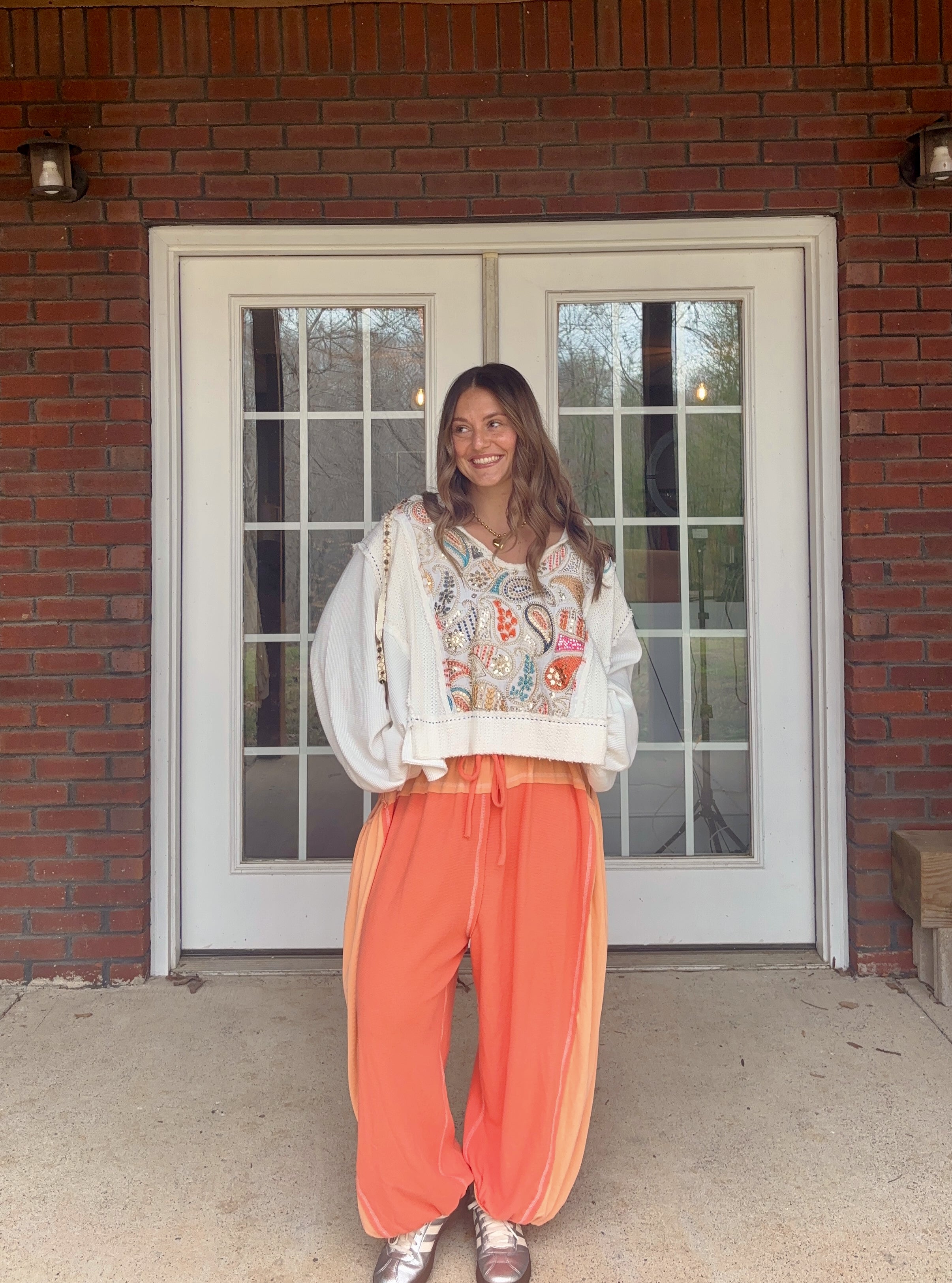 Paisley Print Shimmer Hoodie