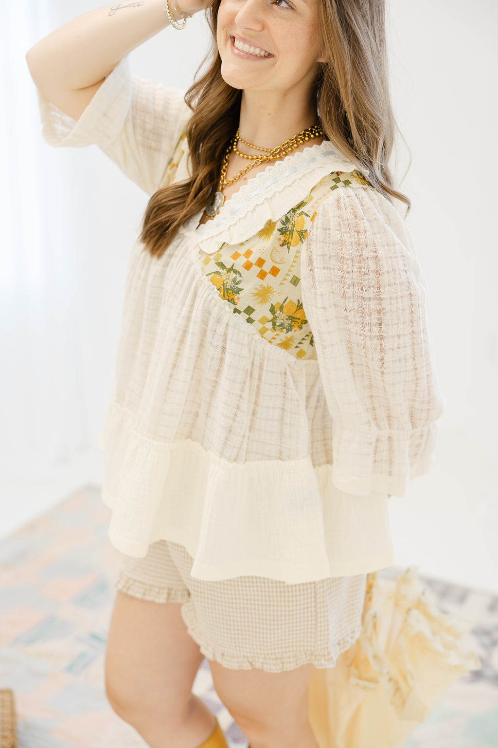 Lemon Tree Printed Blouse