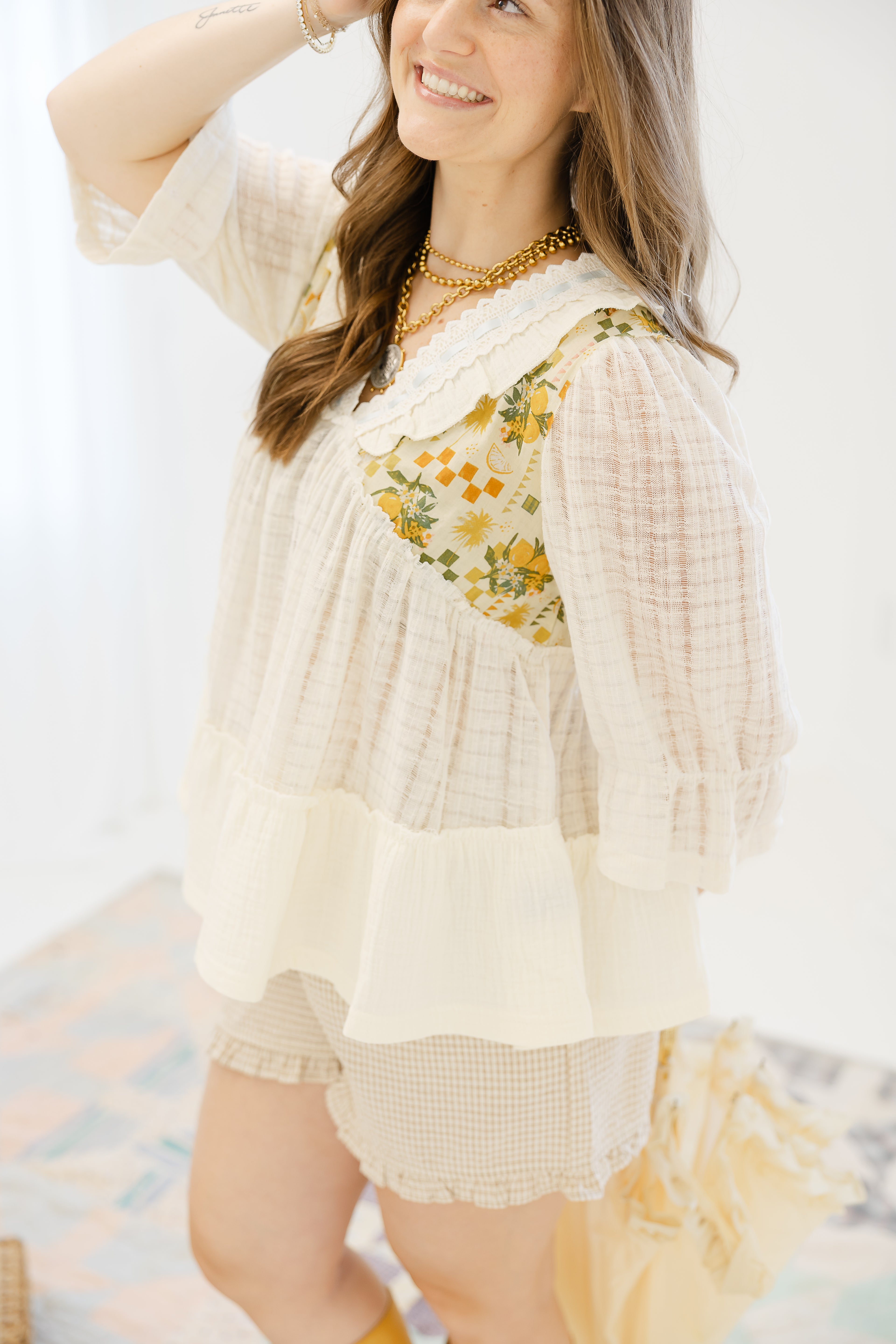Lemon Tree Printed Blouse
