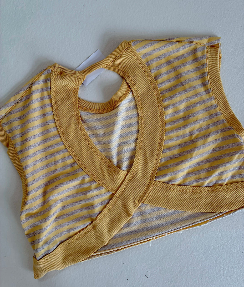 Sunshine Striped Open Back Top