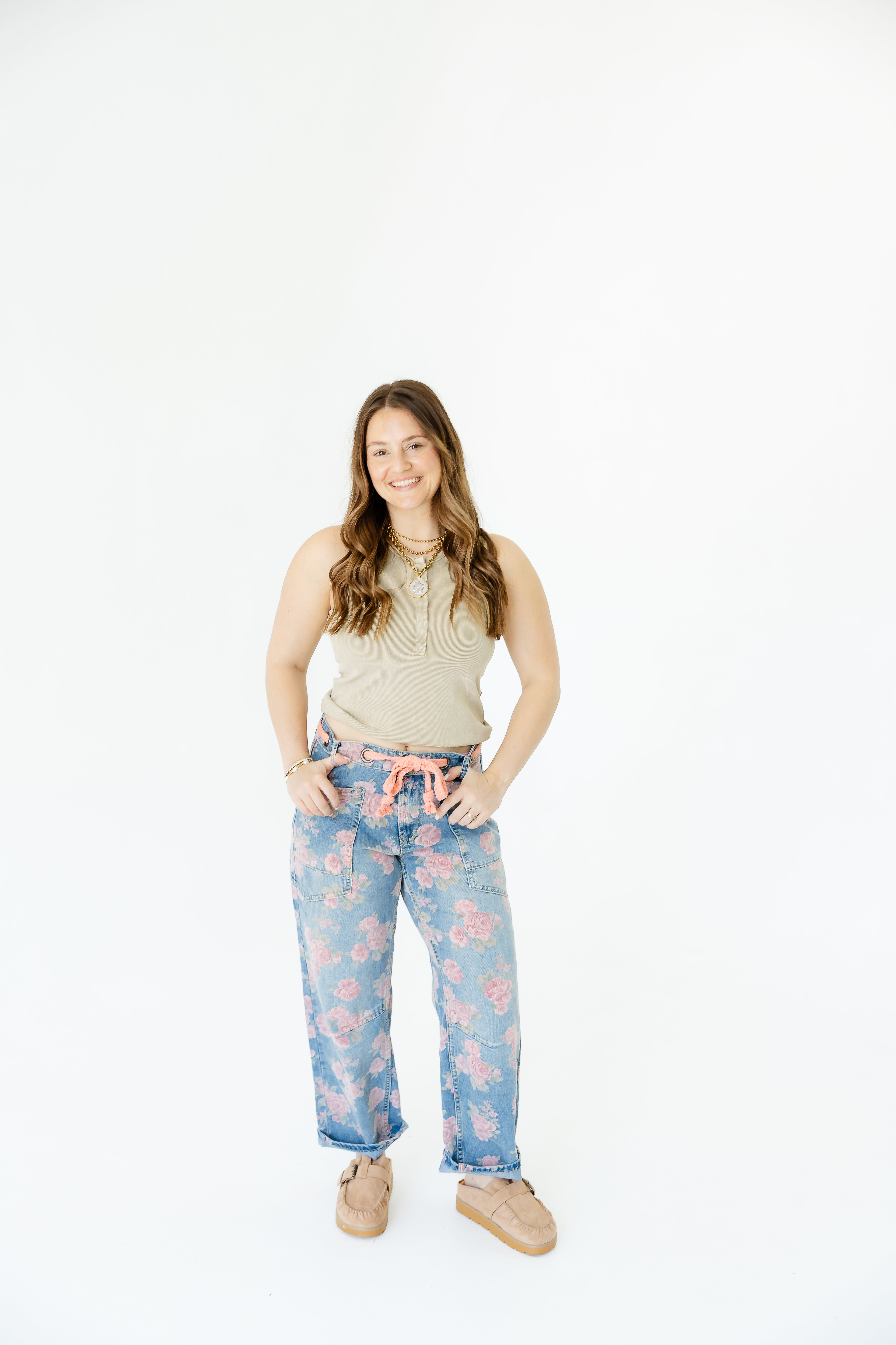 Willa Floral Barrel Jeans