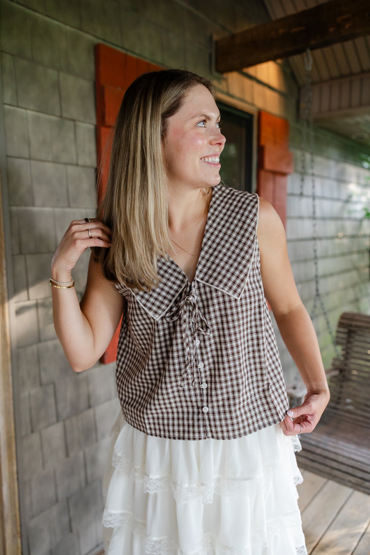 Cabin Weekend Gingham Top
