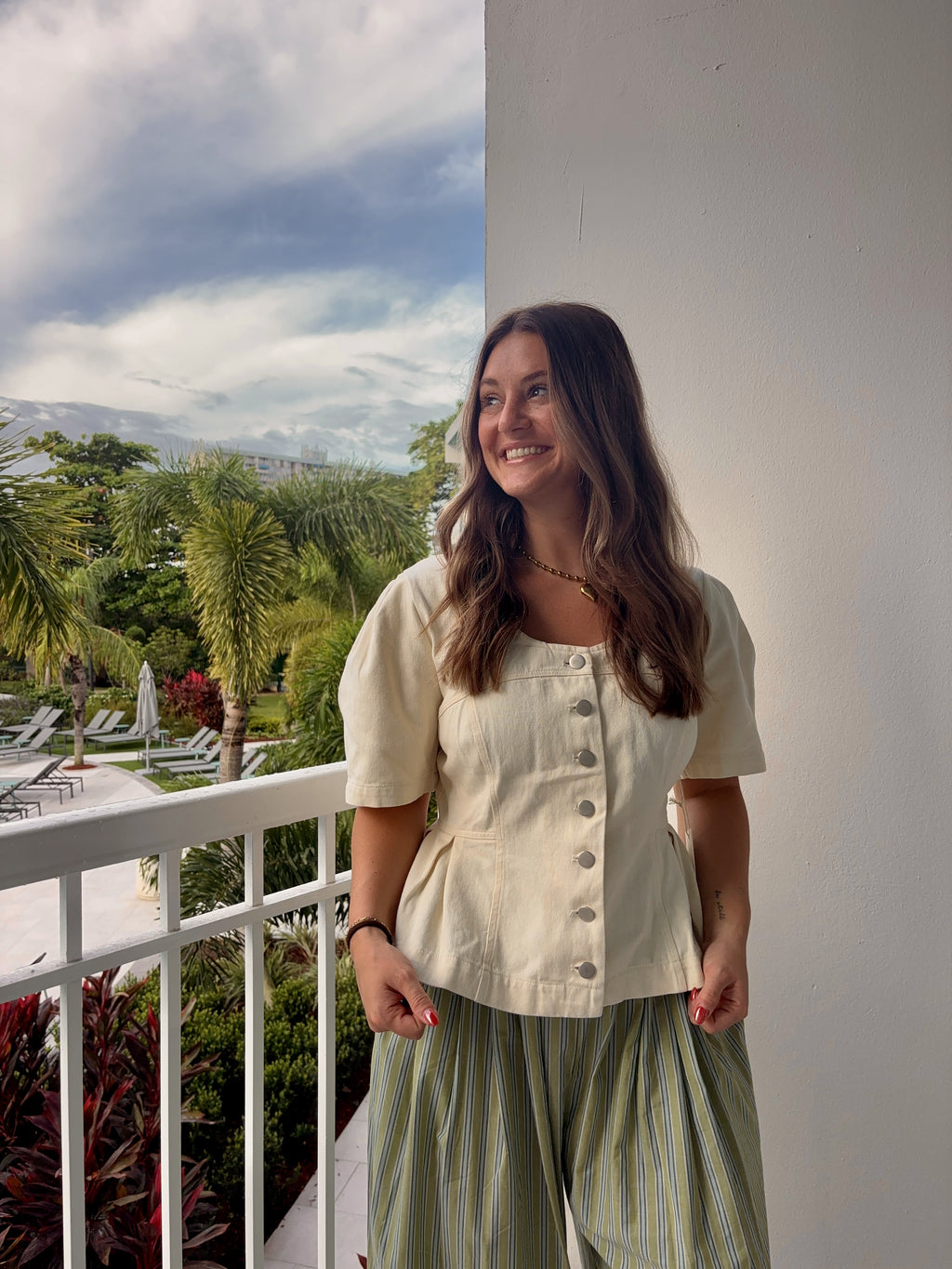 Sand Castle Denim Top