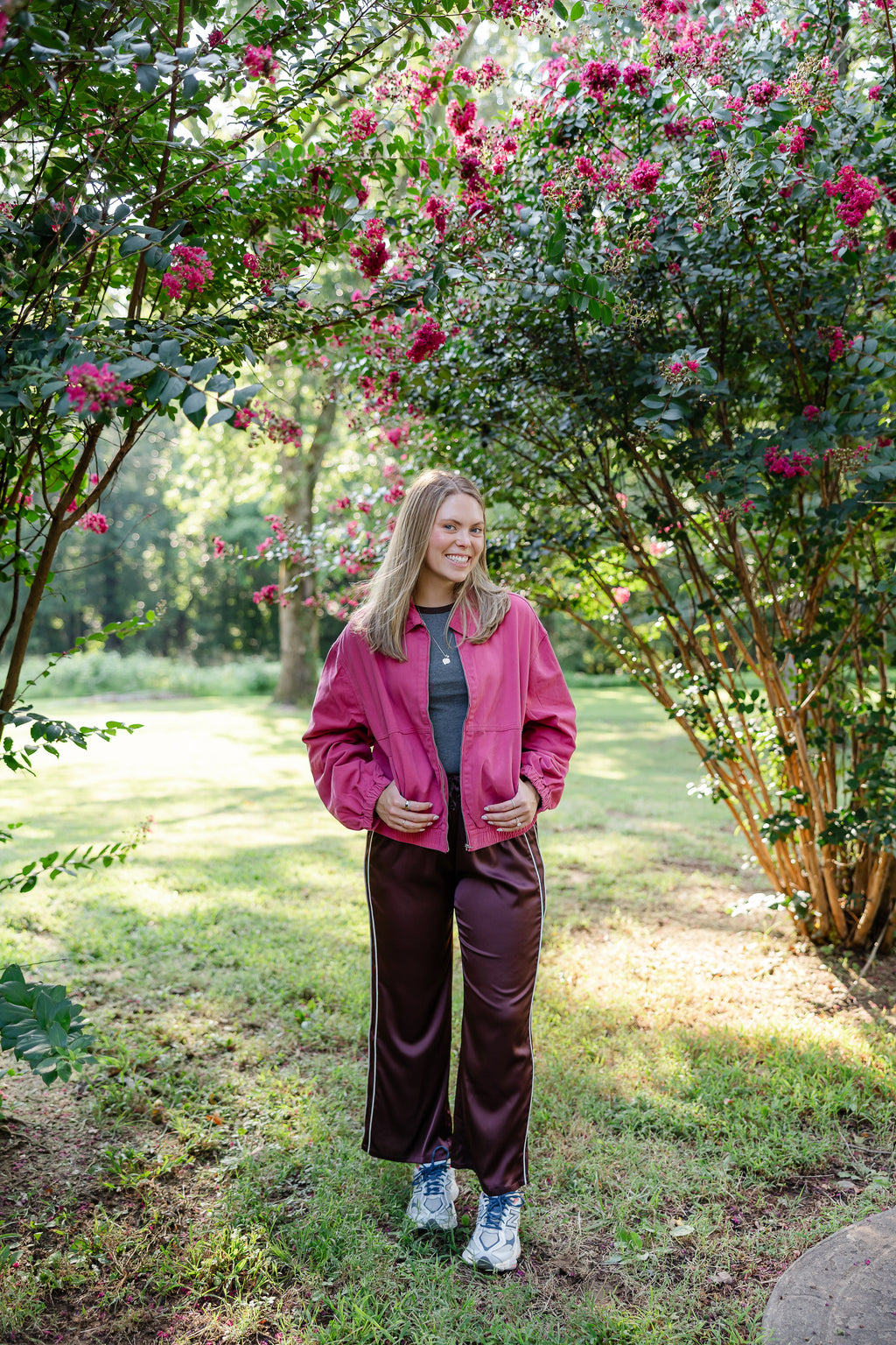 Raspberry Bomber Jacket
