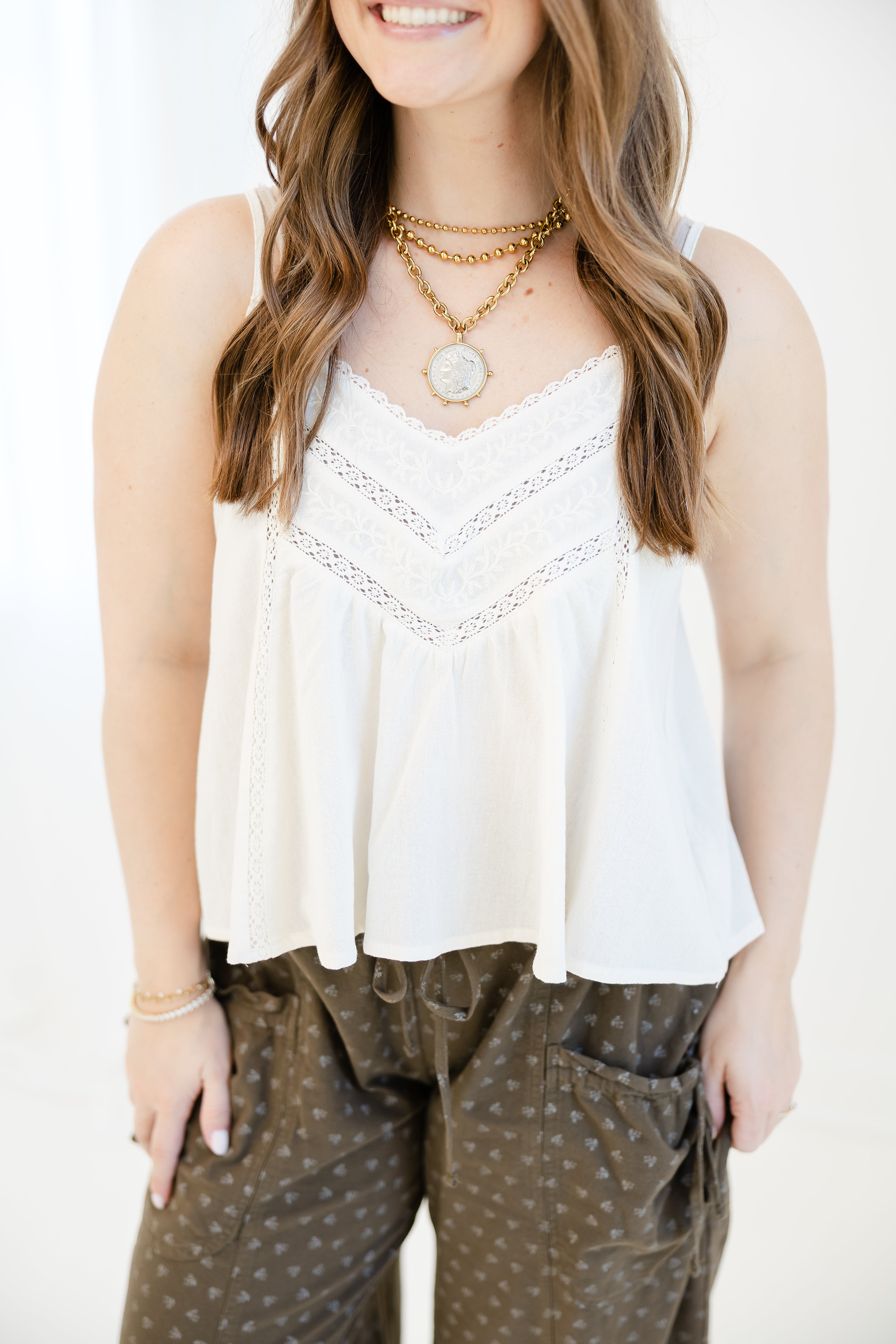 Seashell Lace Tank