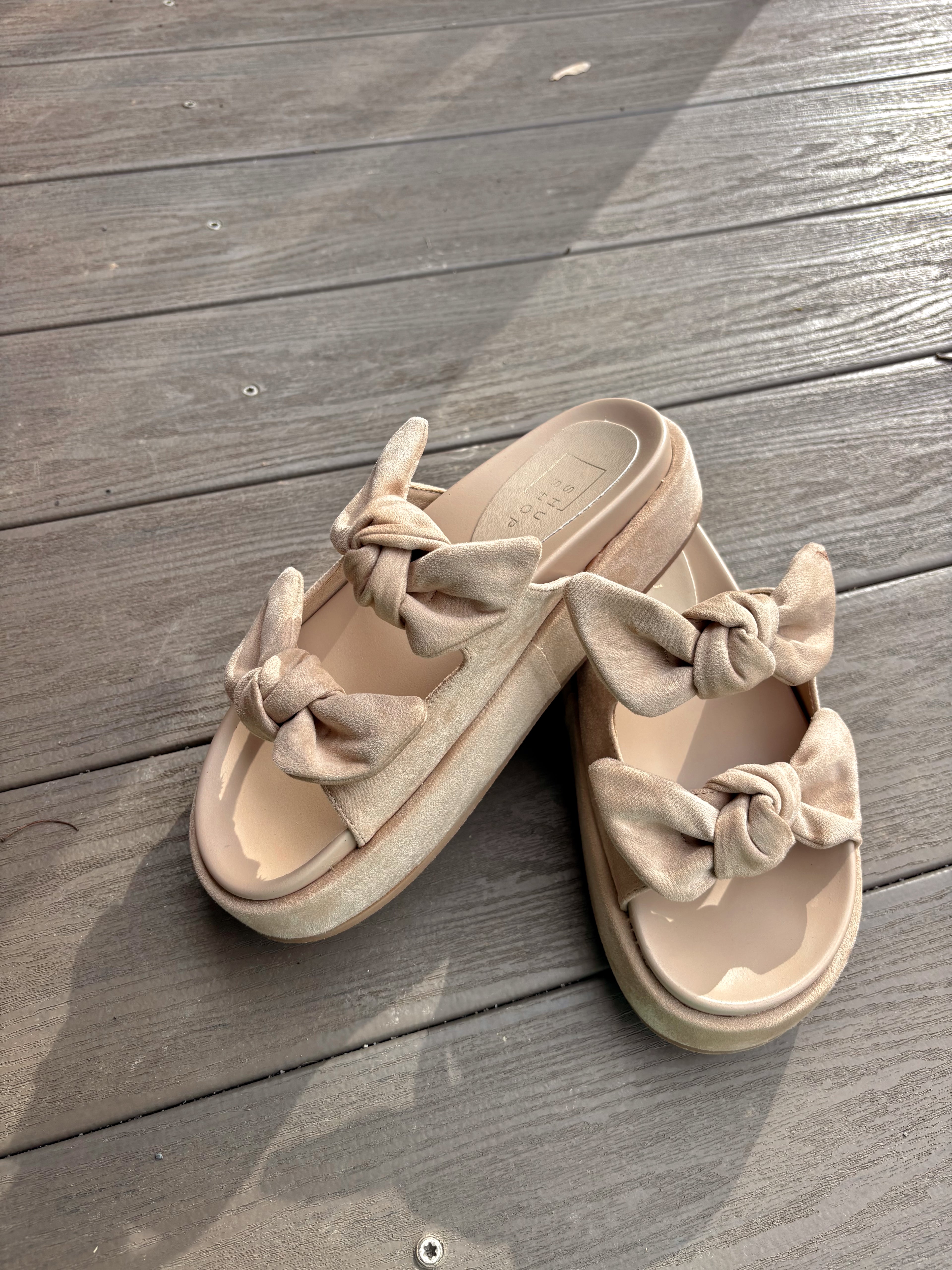 Kiki Bow Suede Sandal