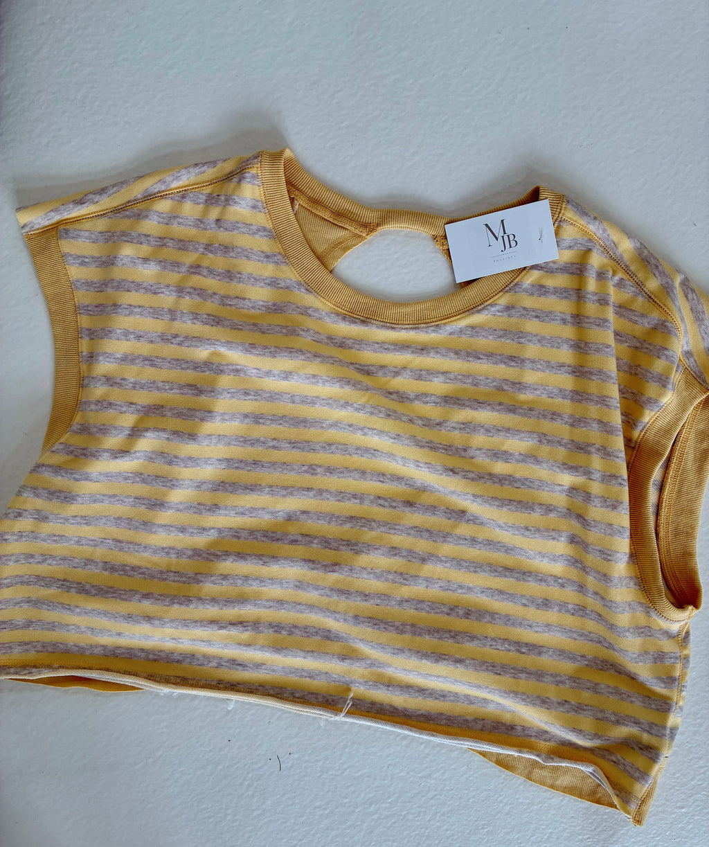 Sunshine Striped Open Back Top