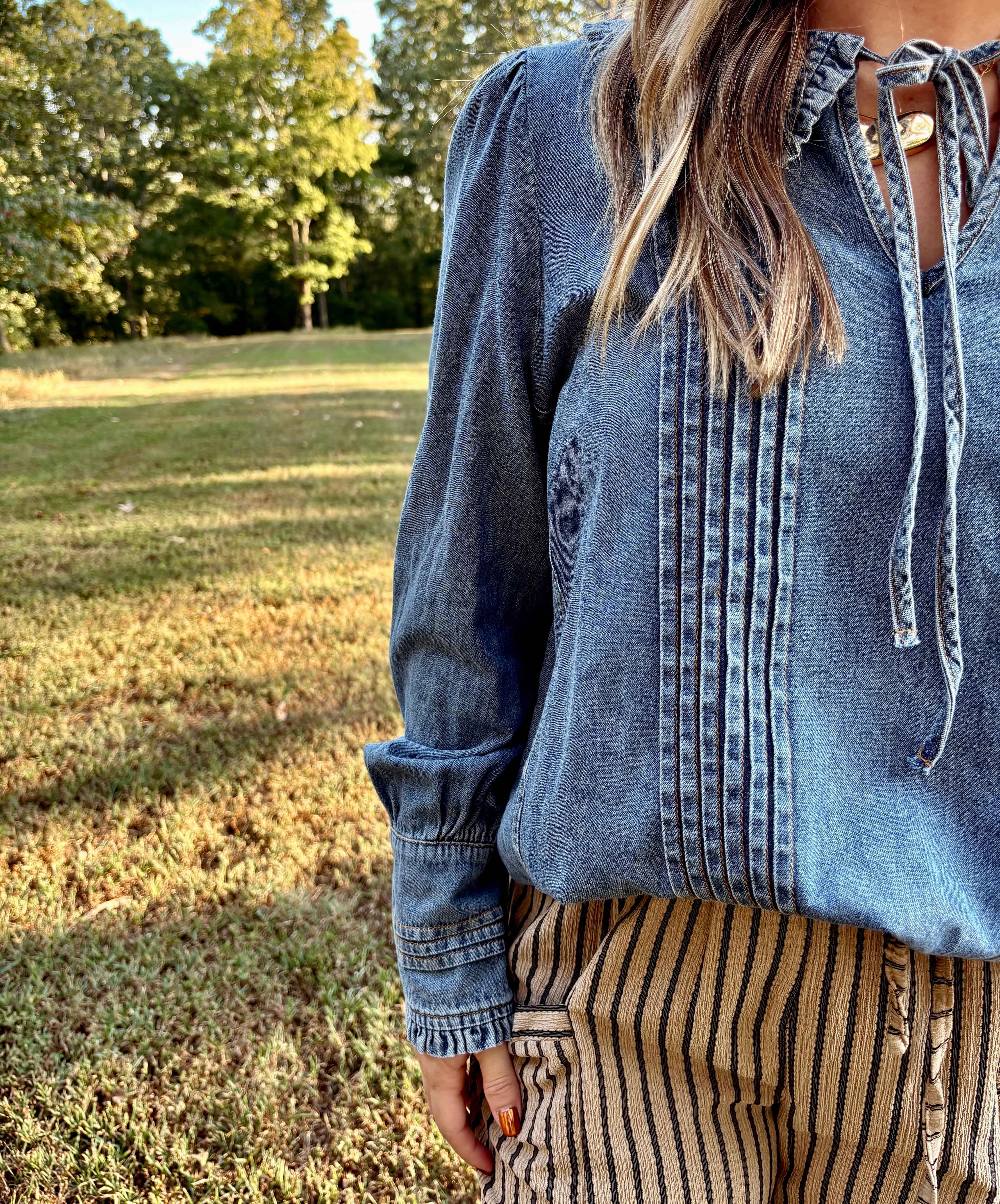 Saylor Vintage Denim Top