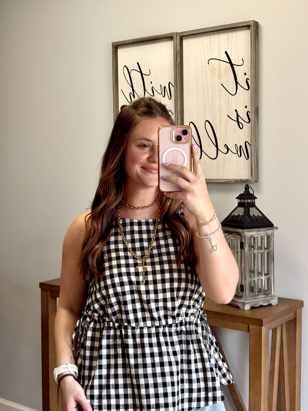 Gingham Nights Top