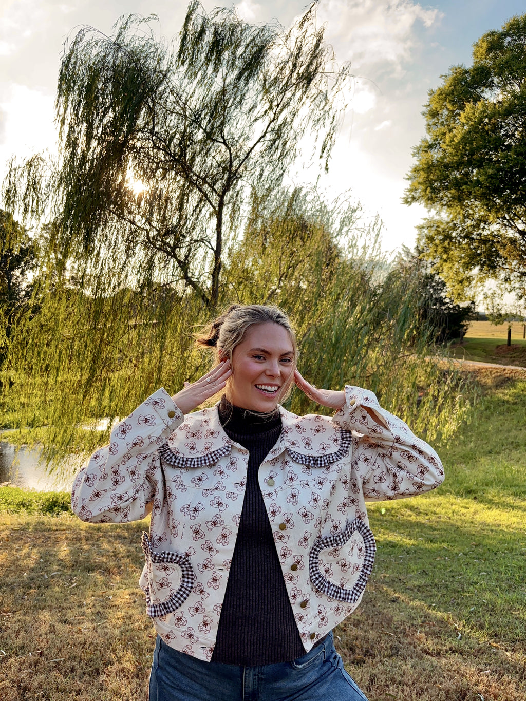Love, Teddy Gingham Jacket