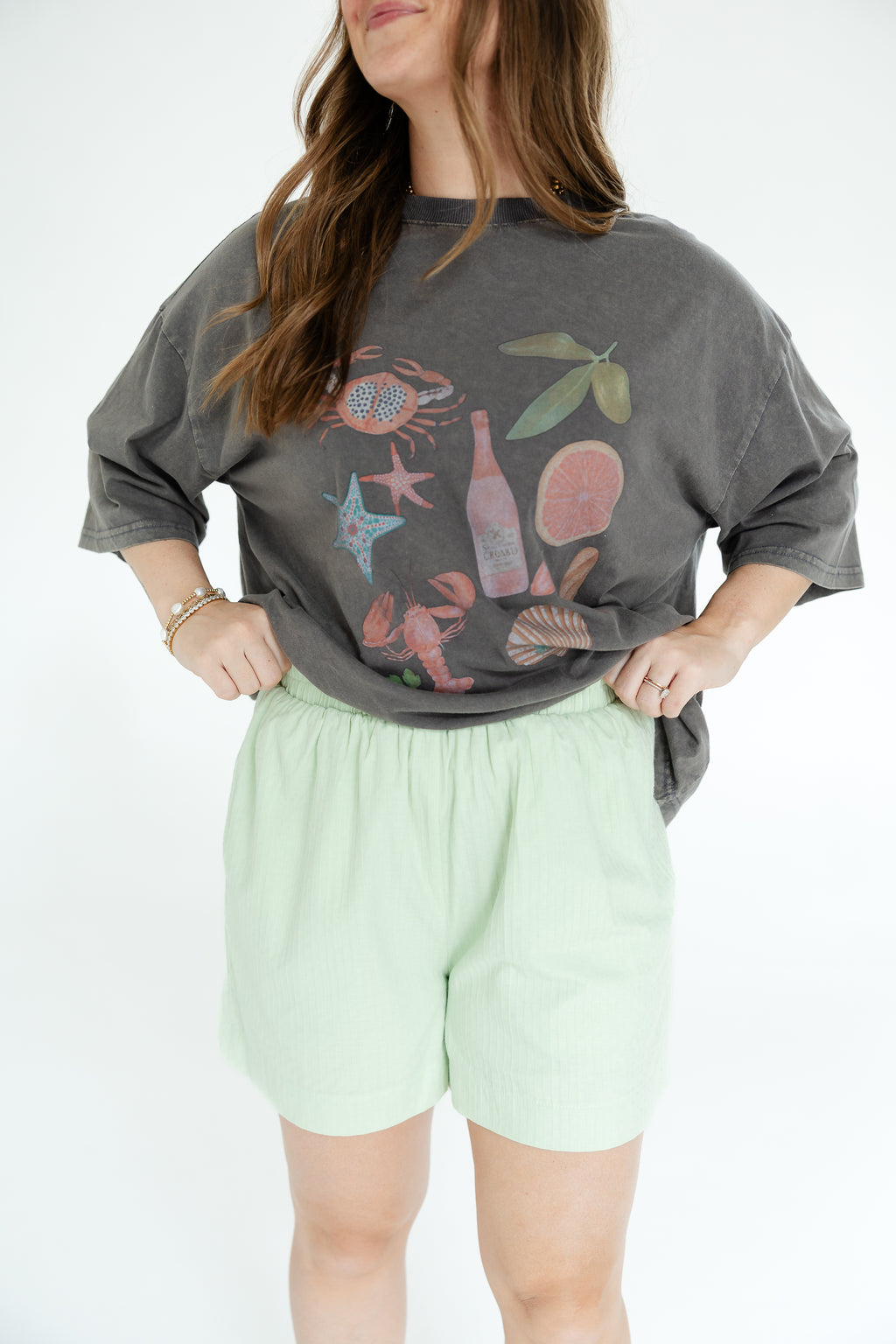 Lime Casual Shorts