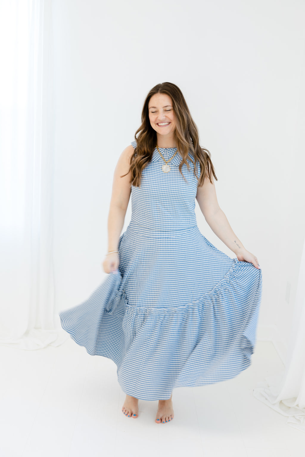 Bluebell Tide Gingham Set