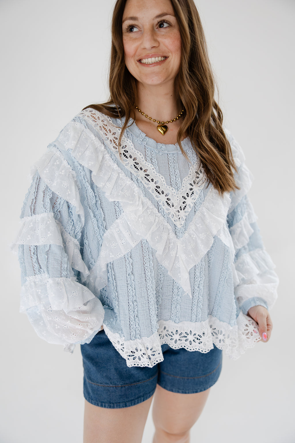 Pure Water Ruffle Top