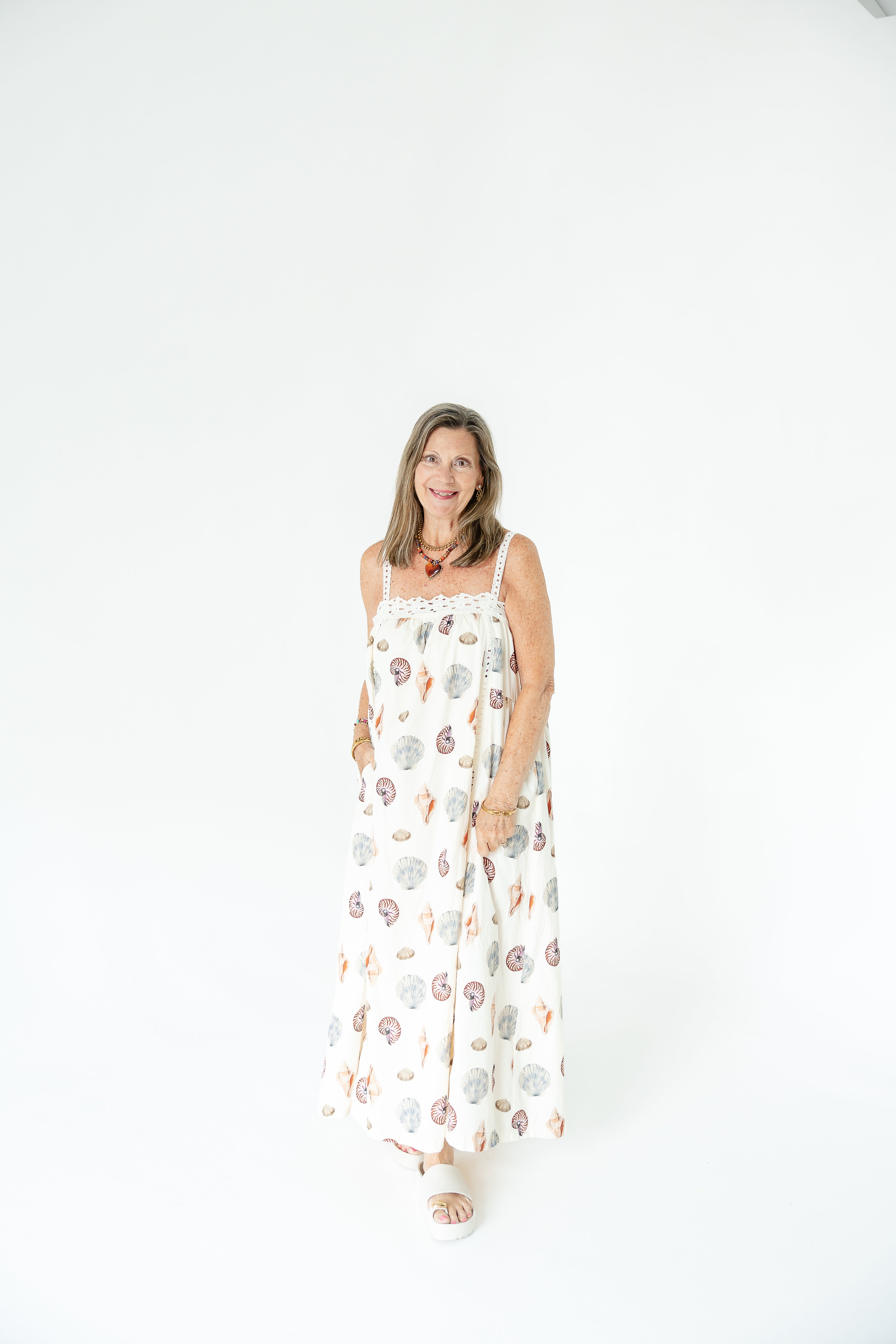 Seashell Lace Maxi Dress