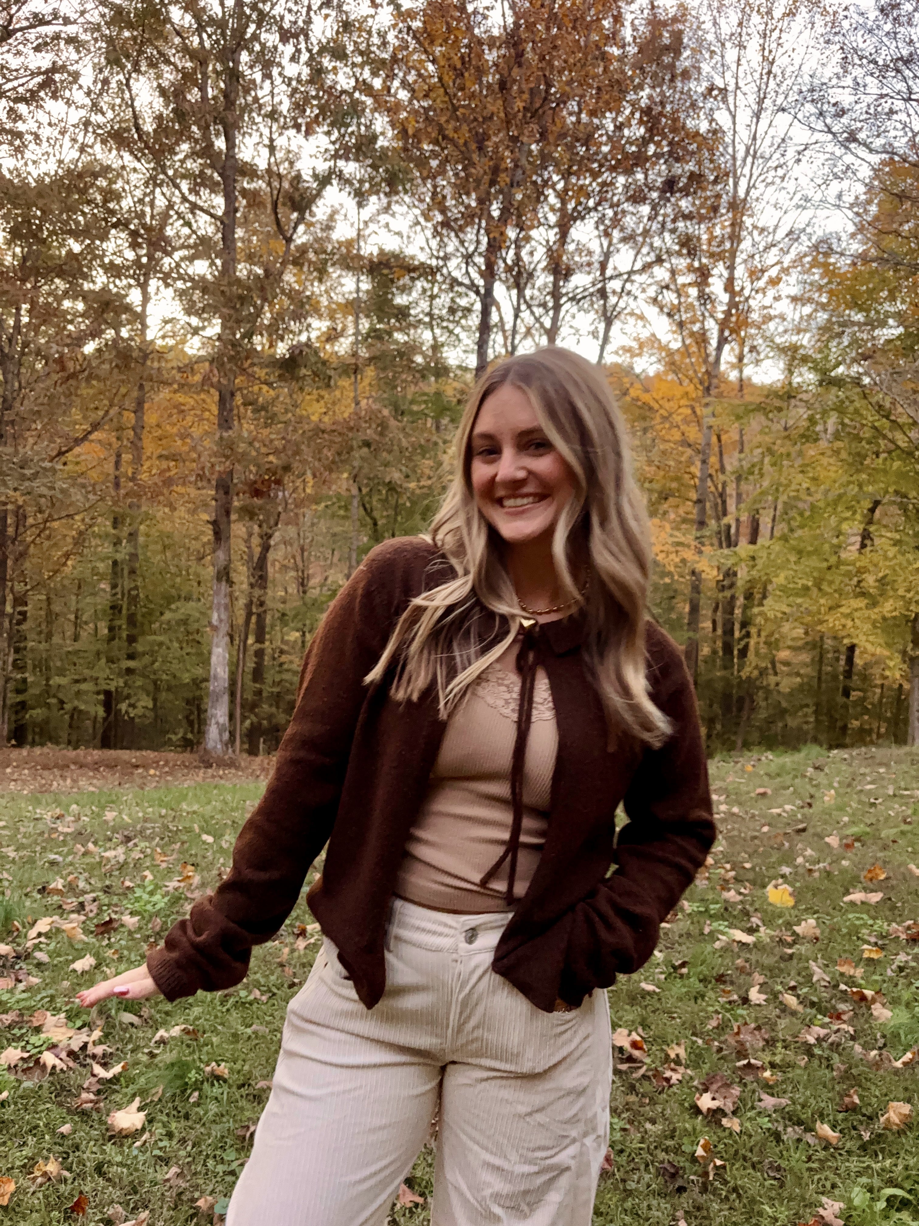 Crisp Coco Tie Cardi