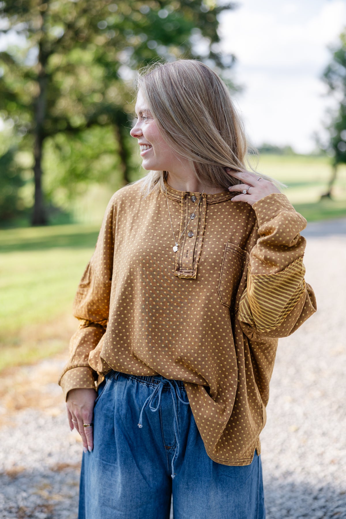 Backroads Polka Dot Top