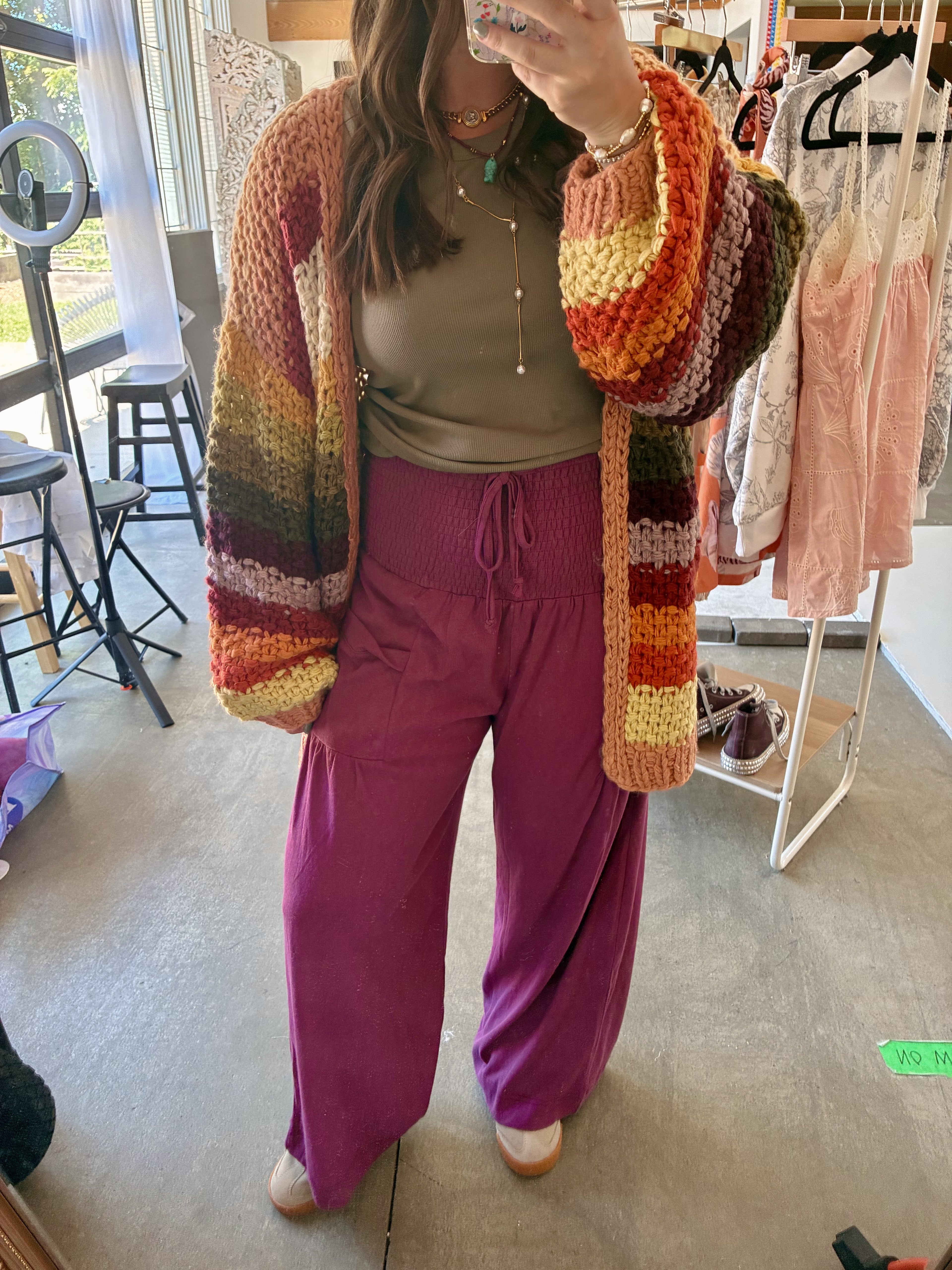 Everyday Smocked Pants - Purple