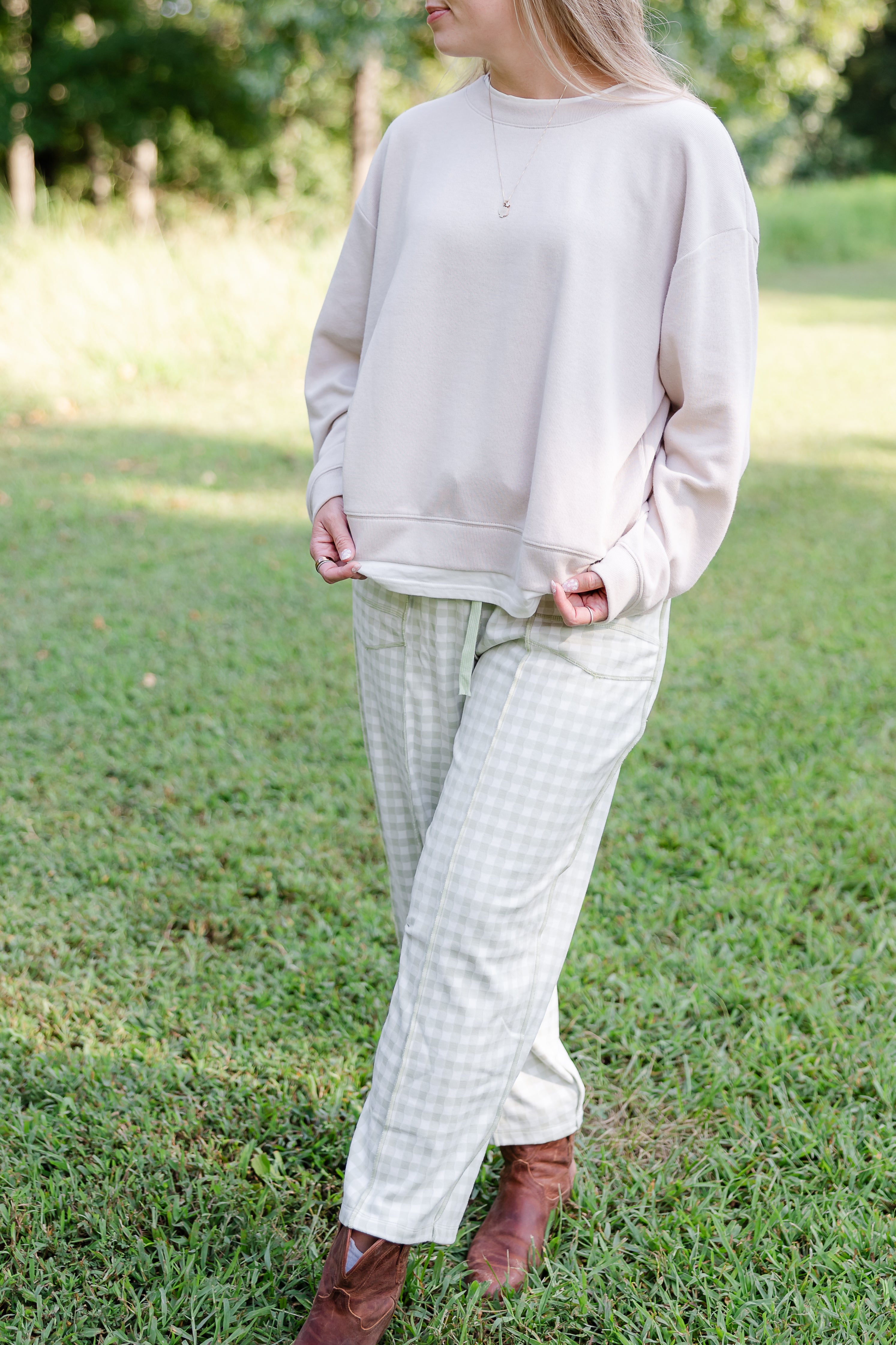 Two For One Pullover - Beige