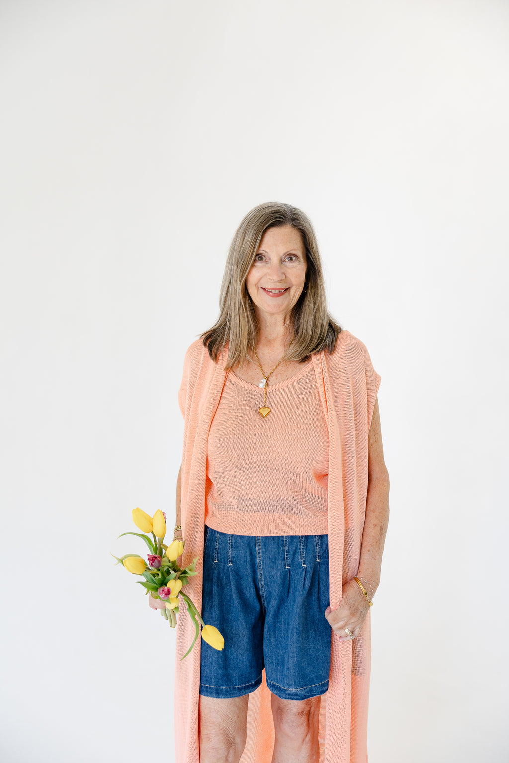 Color Me Coral Cardi Set