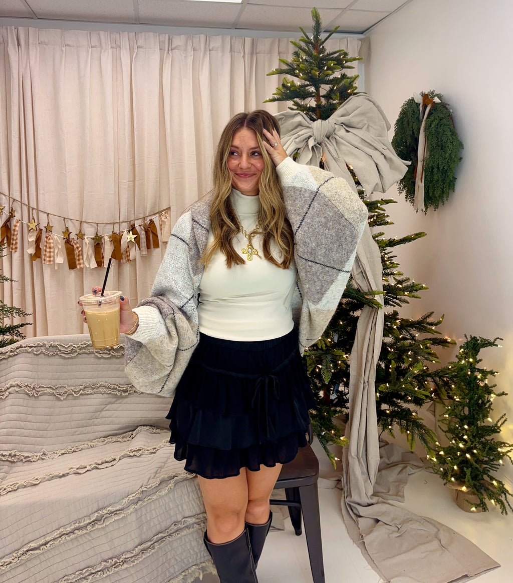 Mosaic Knit Shrug Cardigan