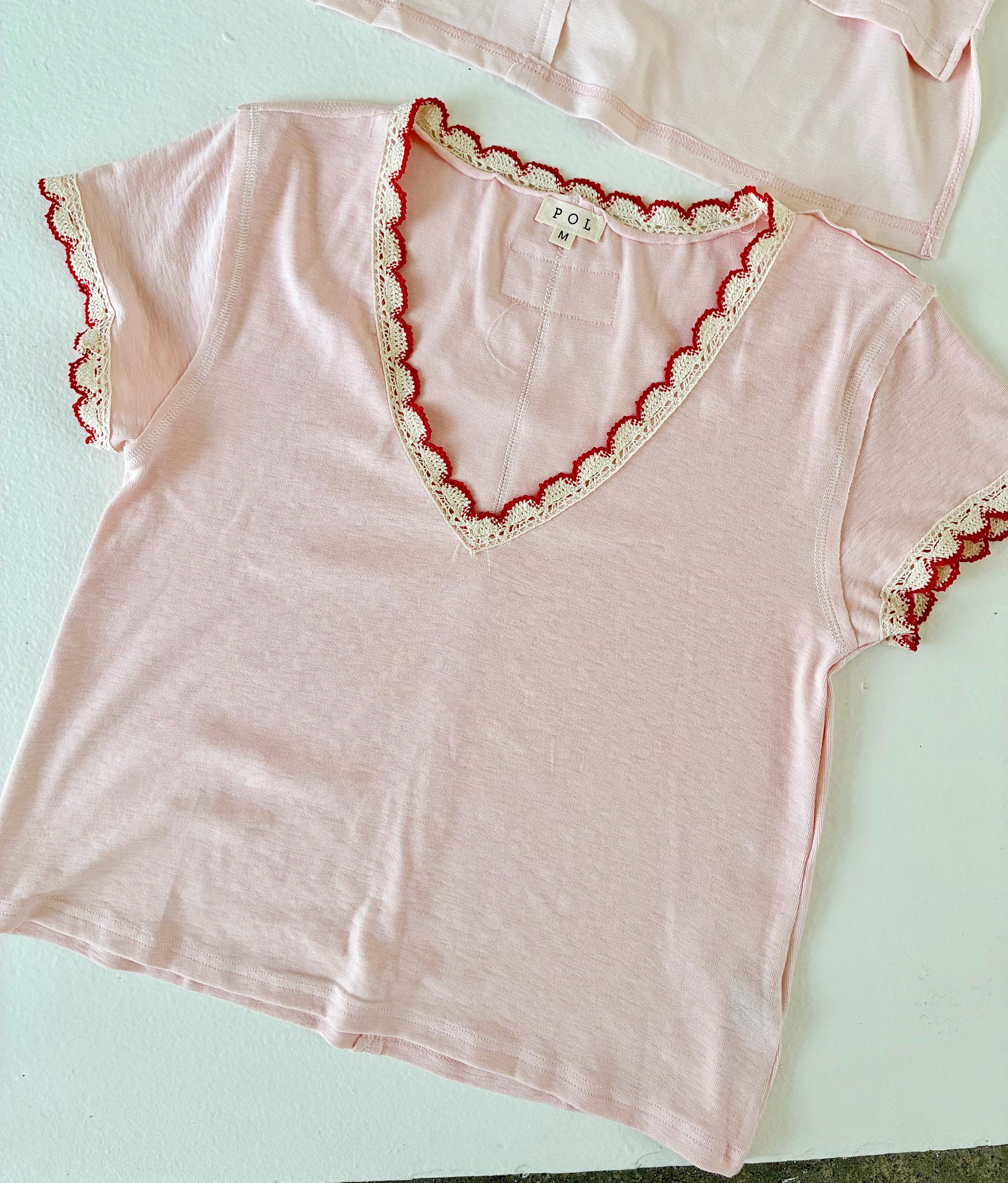 Pink Lace Top