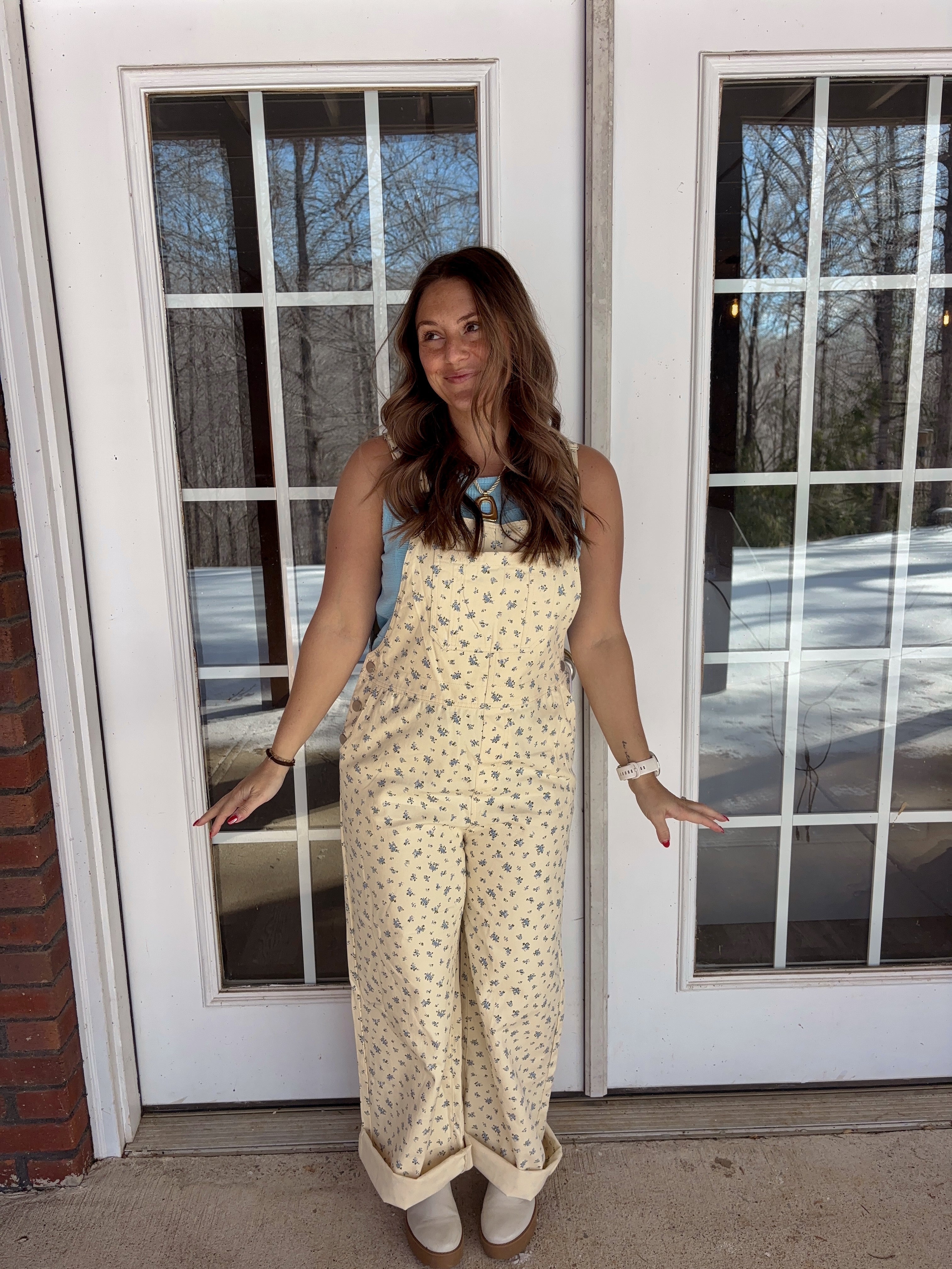 Cottage Bloom Floral Overalls