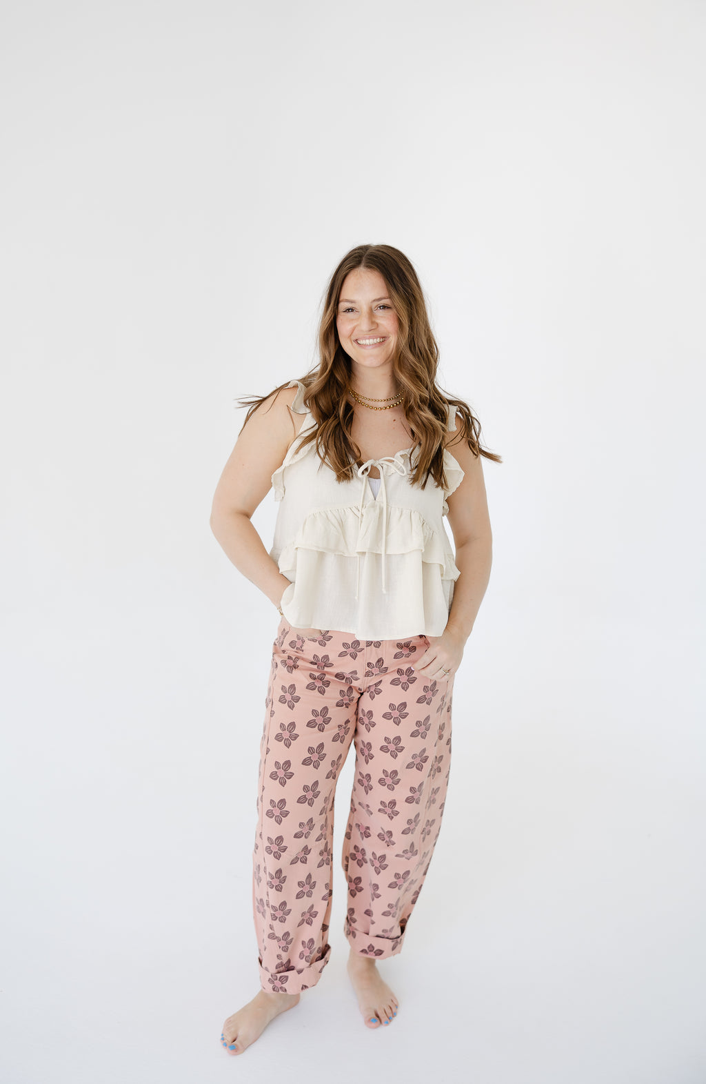Antique Rose Barrel Jeans