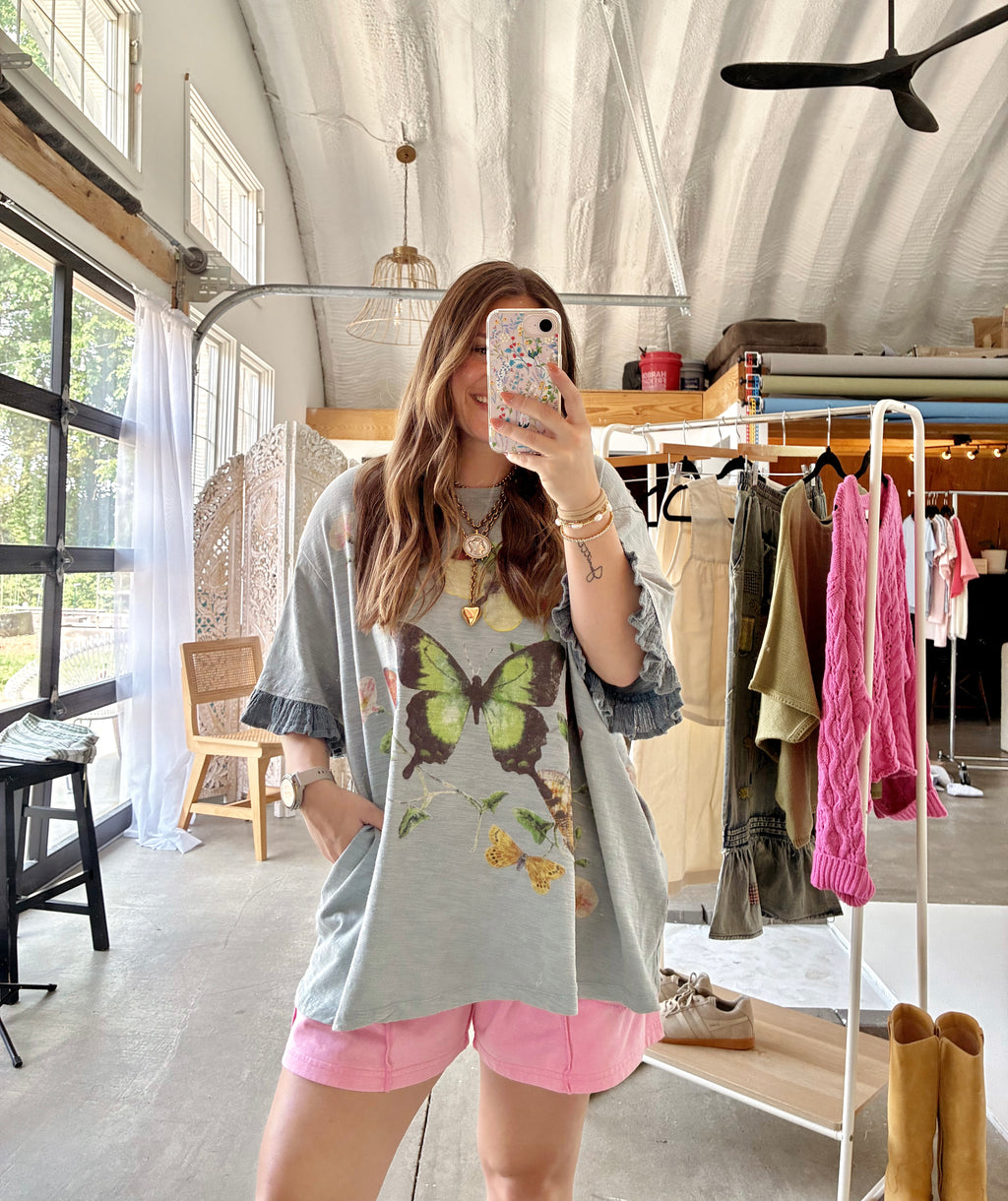 Distressed Butterfly Tee