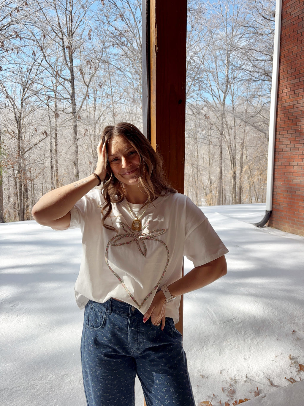 Berry Embroidered Top