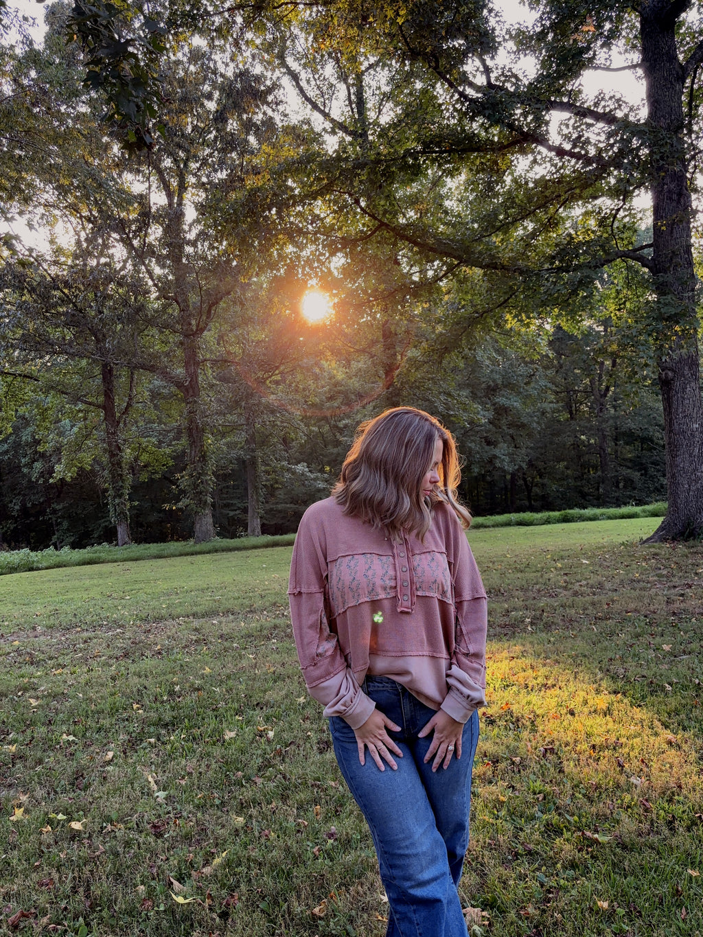 Faded Floral Casual Top