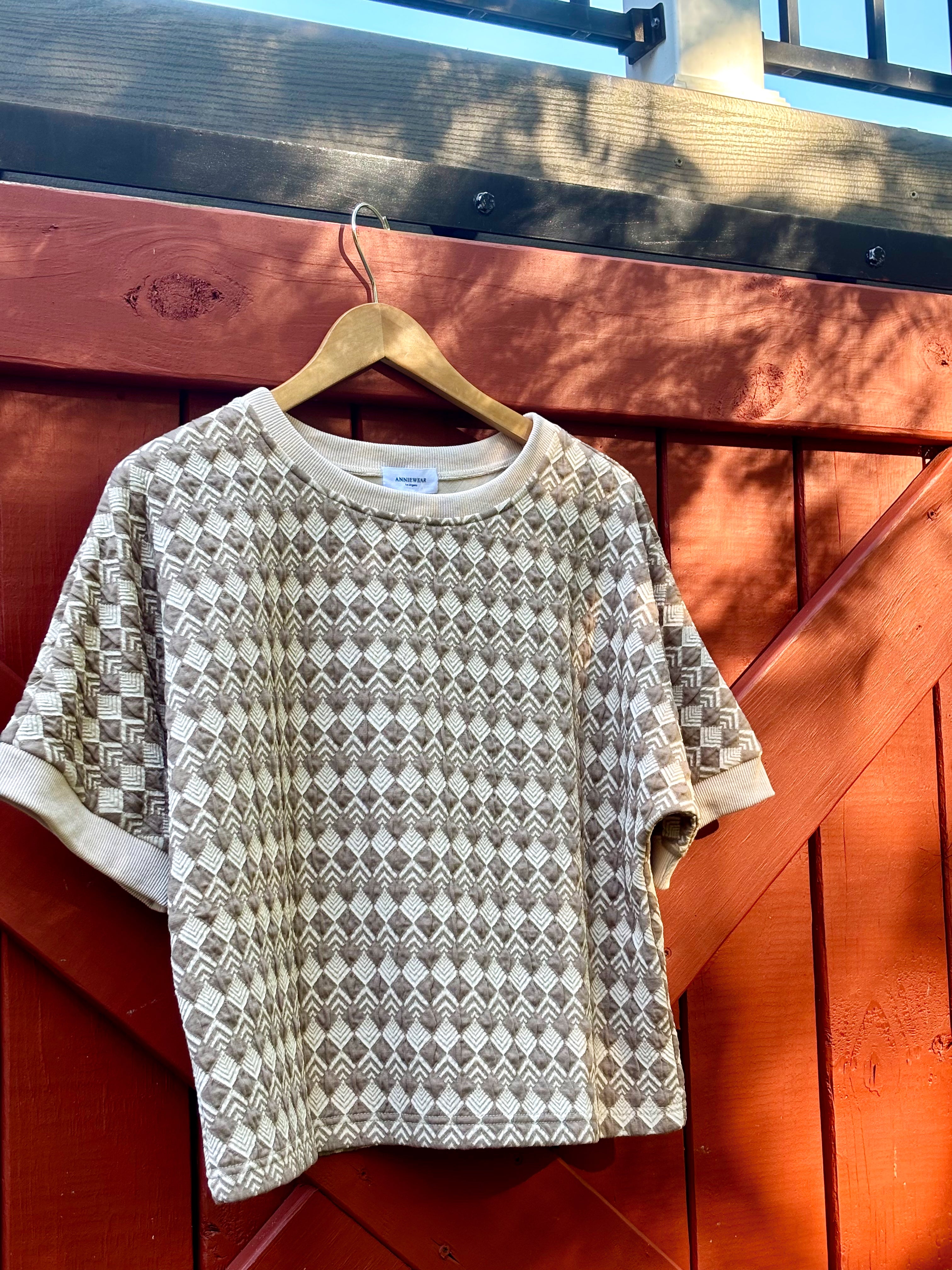 Geo Jacquard Knit Top