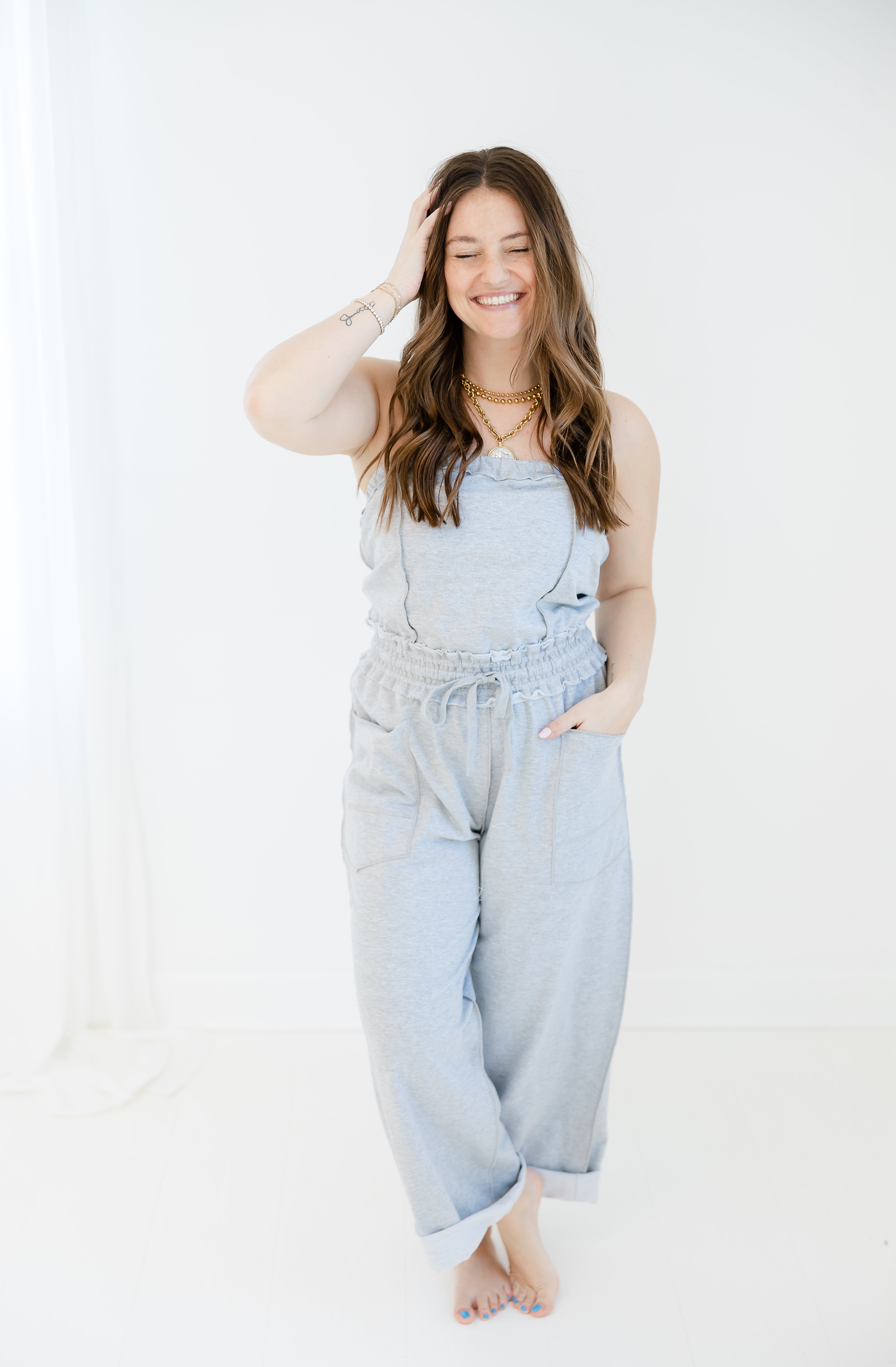 Natural State Strapless Jumpsuit