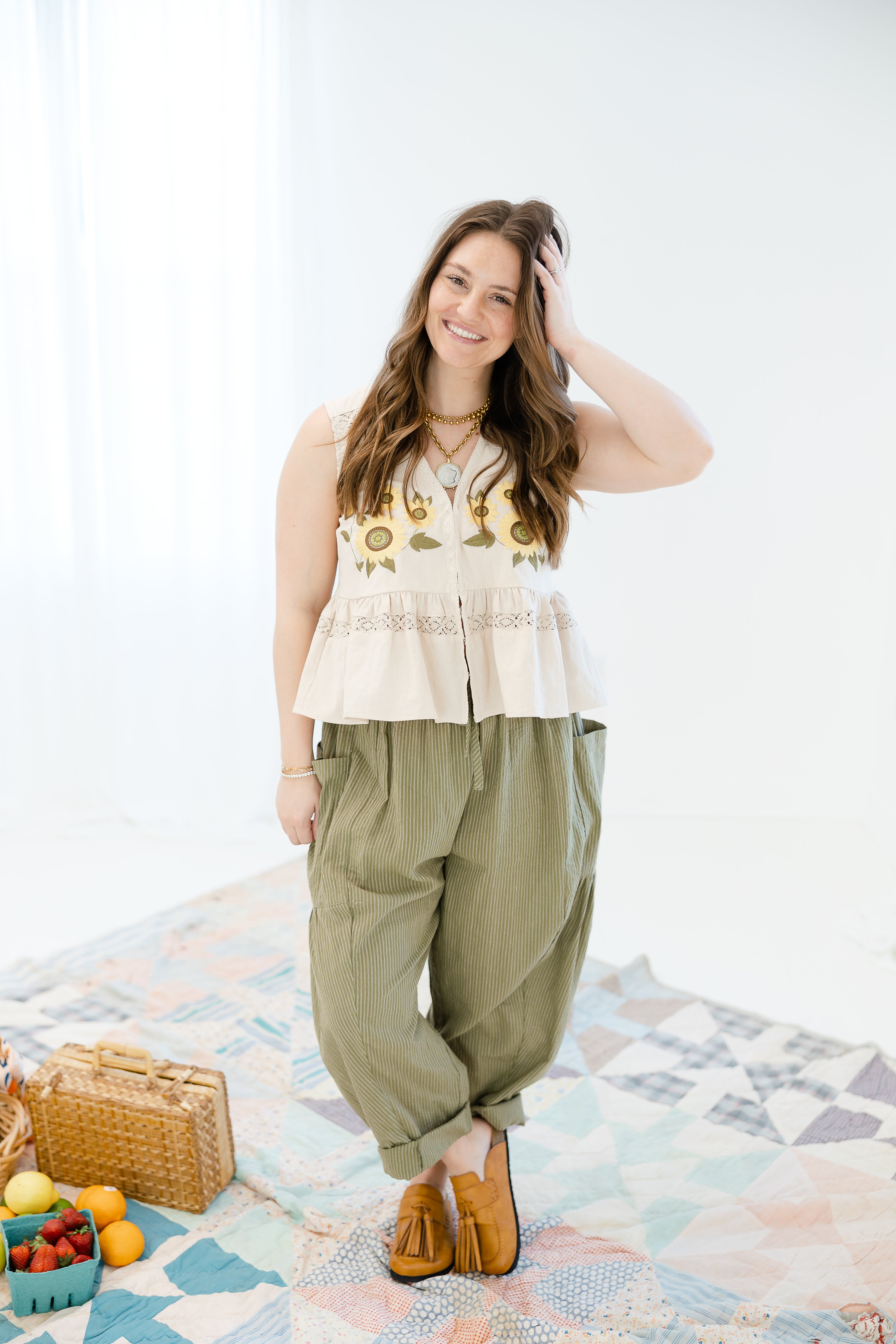 Barefoot Floral Embroidered Vest