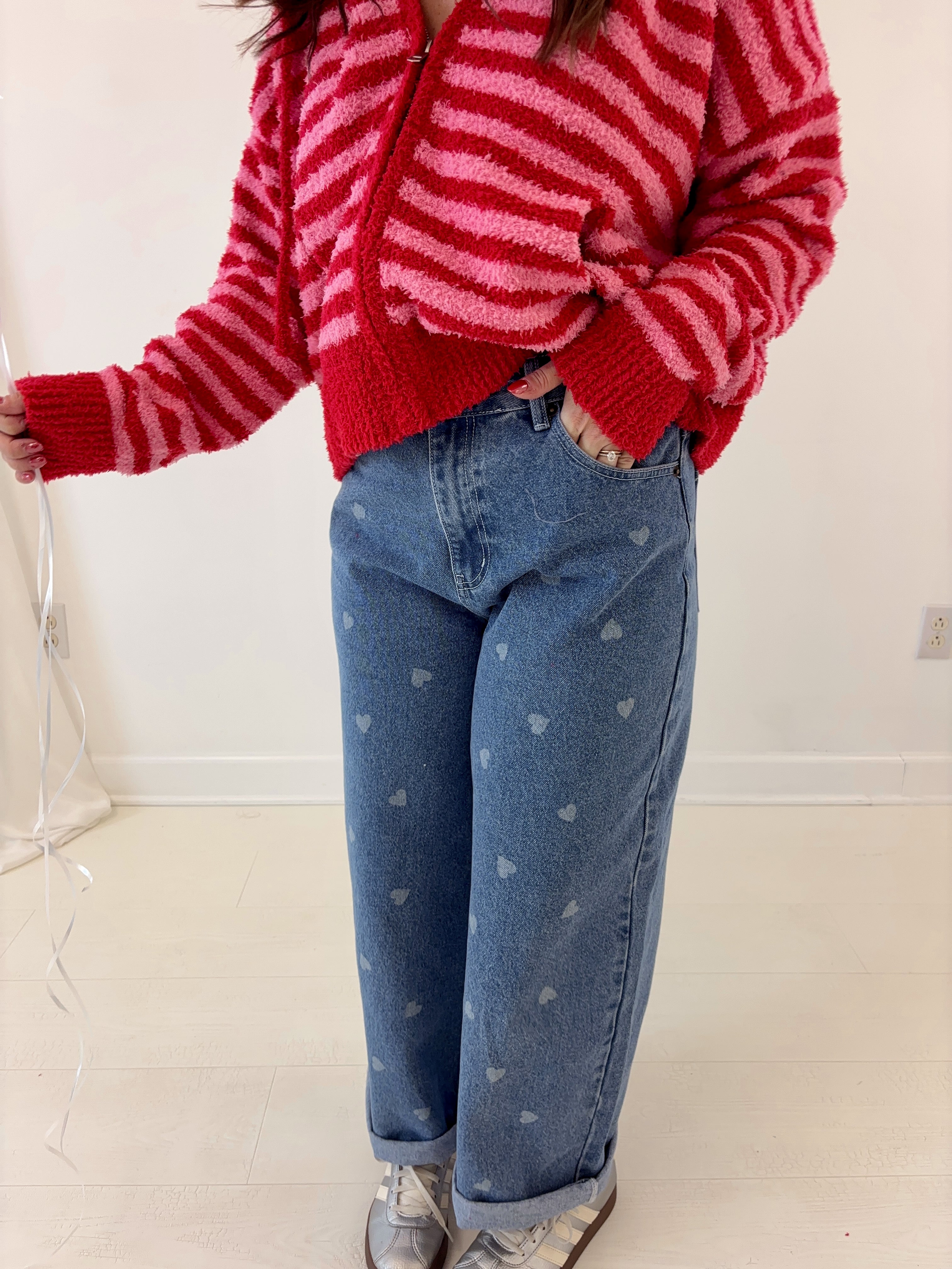 Loving Heart Barrel Jeans